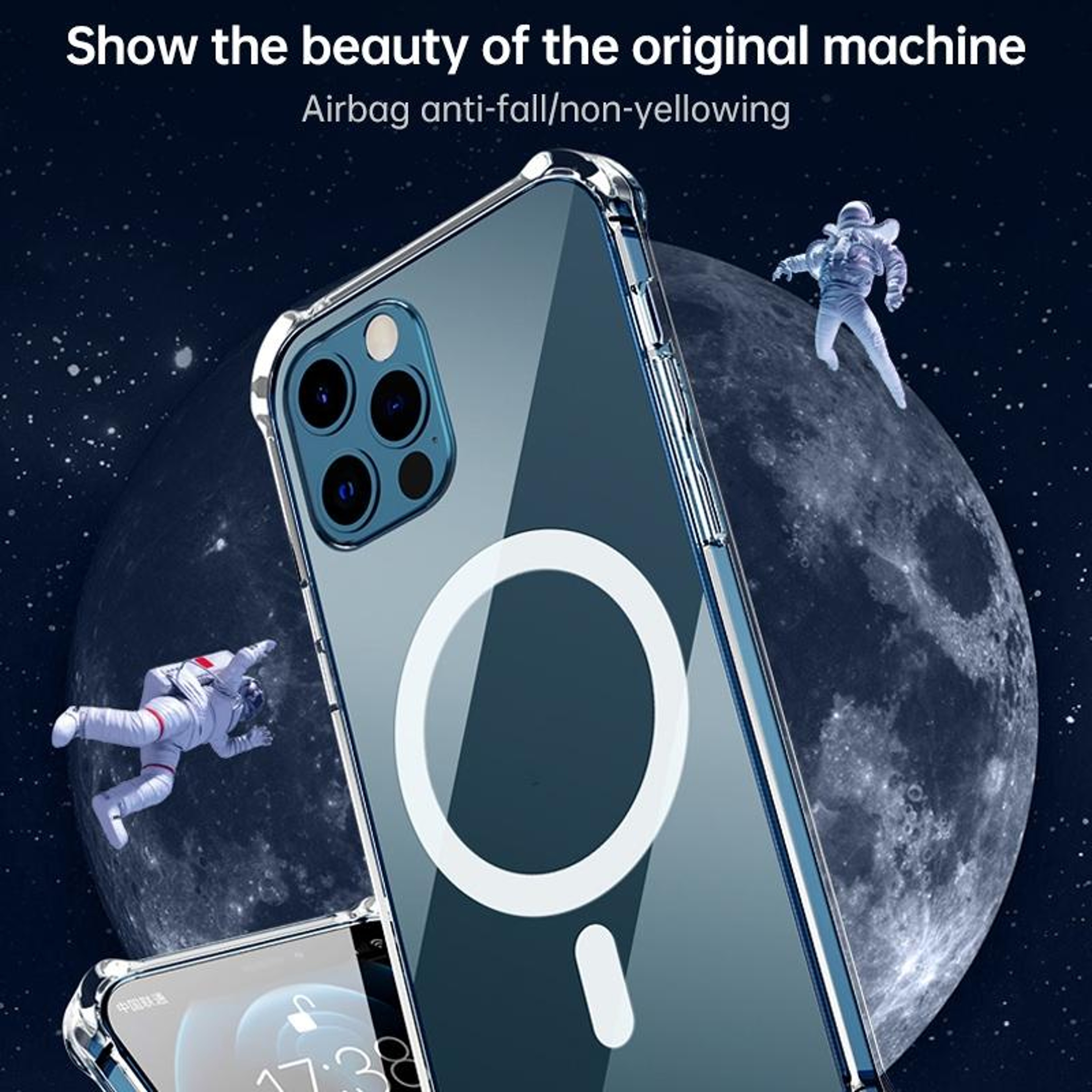 Huawei Mate 40 Pro Clear Magnetic MagSafe Compatible Shockproof Case with Airbag Corners – view 3