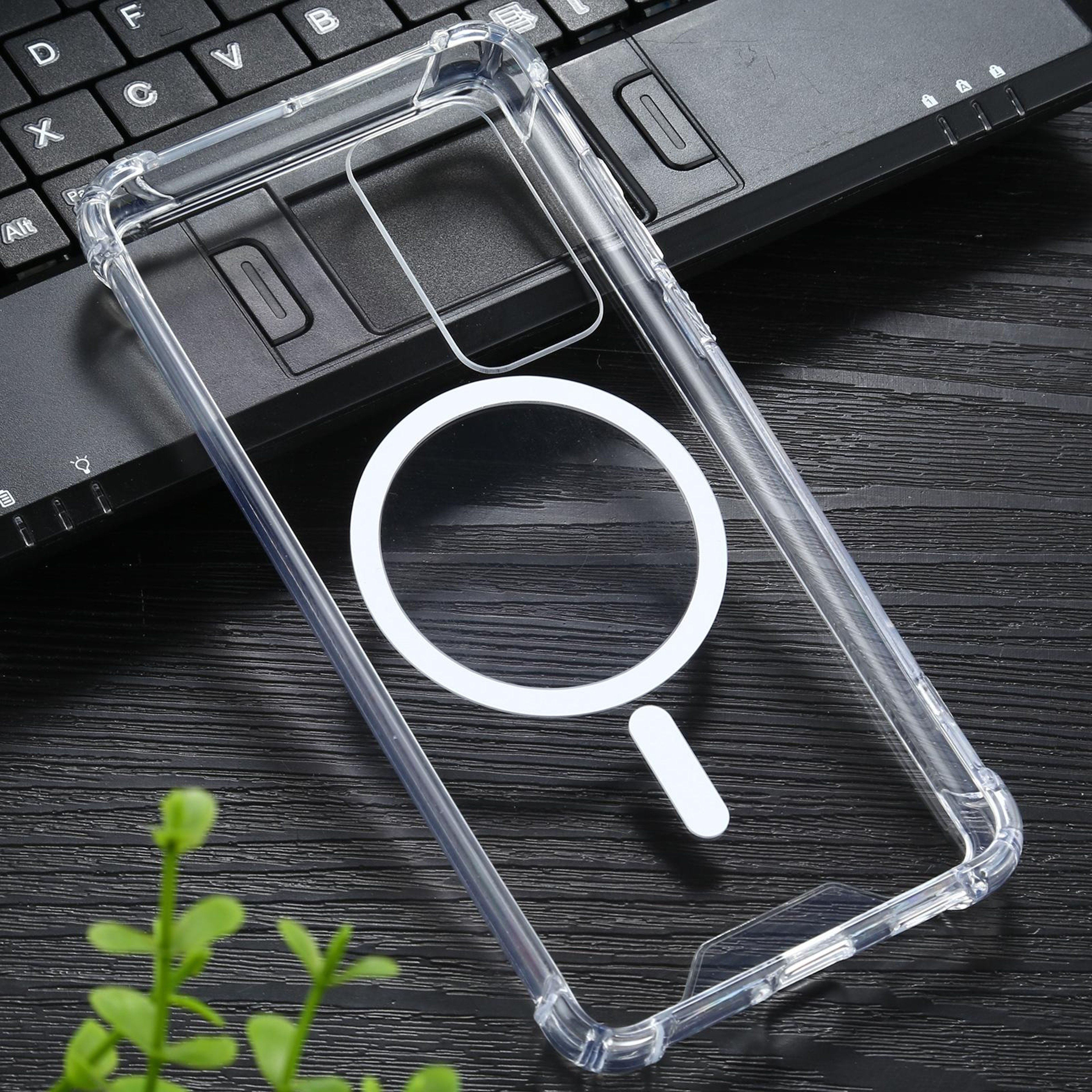 Huawei P40 Clear Magnetic Case with Shockproof Airbag Corners and MagSafe-Compatible Design – view 2