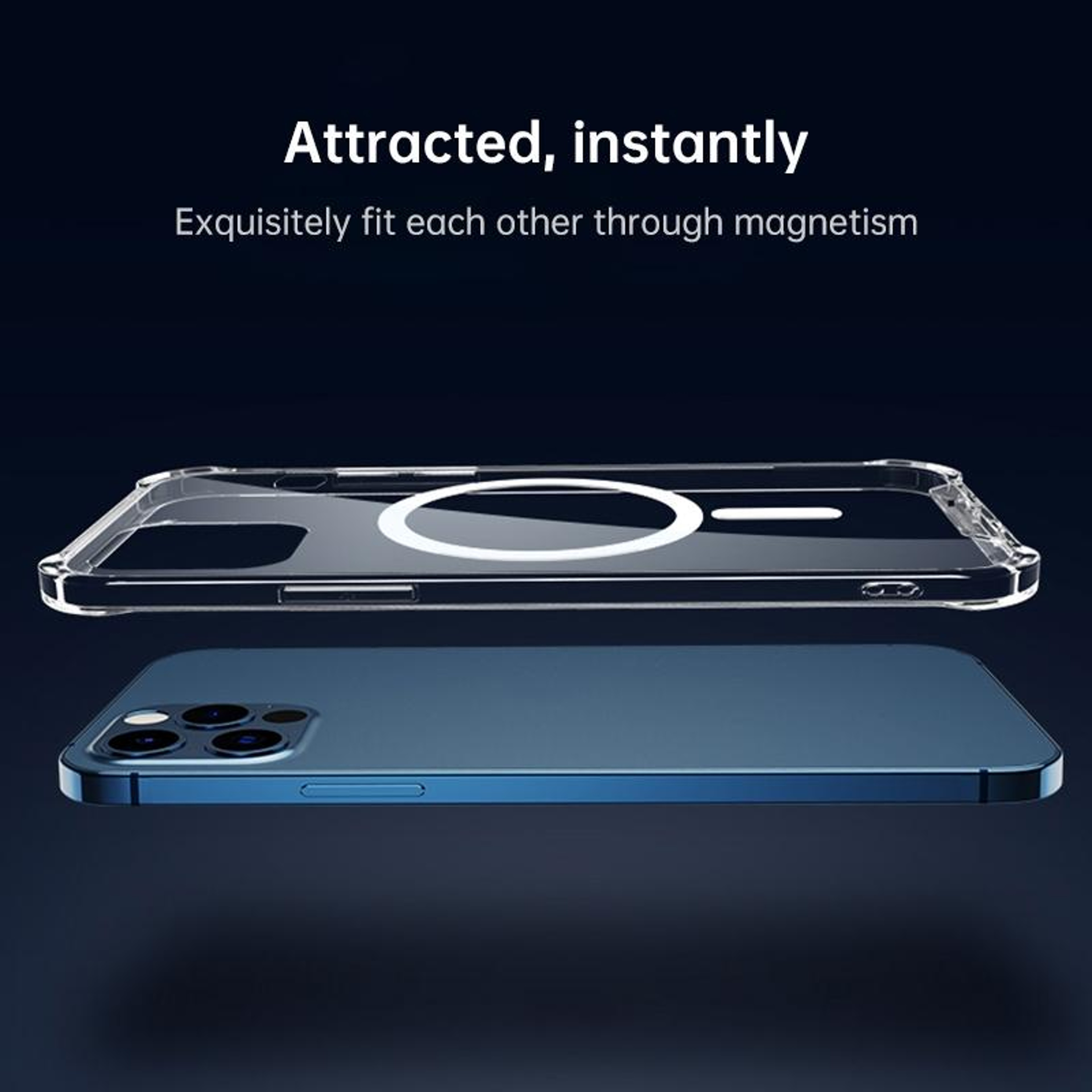 Huawei P40 Clear Magnetic Case with Shockproof Airbag Corners and MagSafe-Compatible Design – view 4