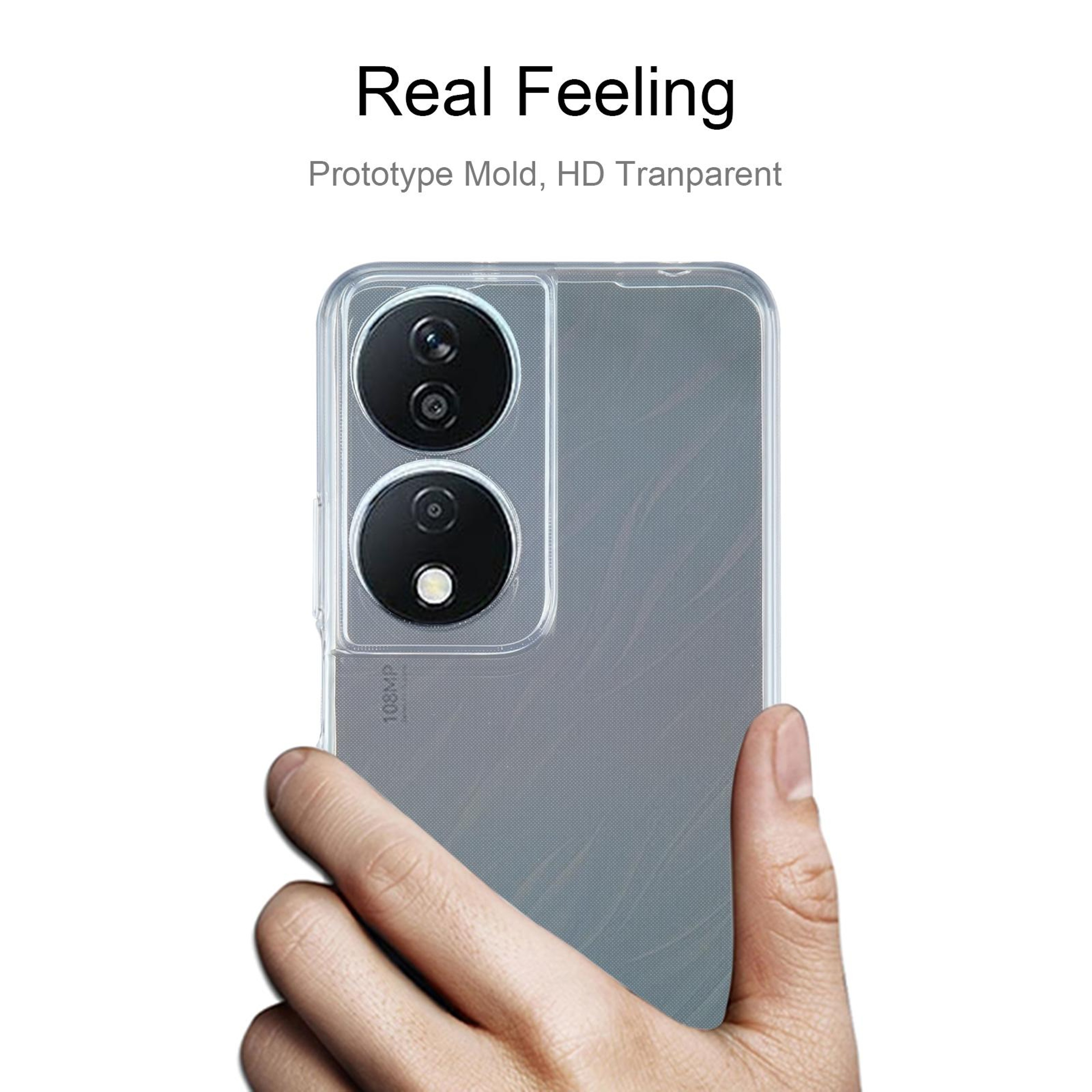 Honor X7b Ultra-Thin Transparent TPU Phone Case with Scratch Protection – view 3