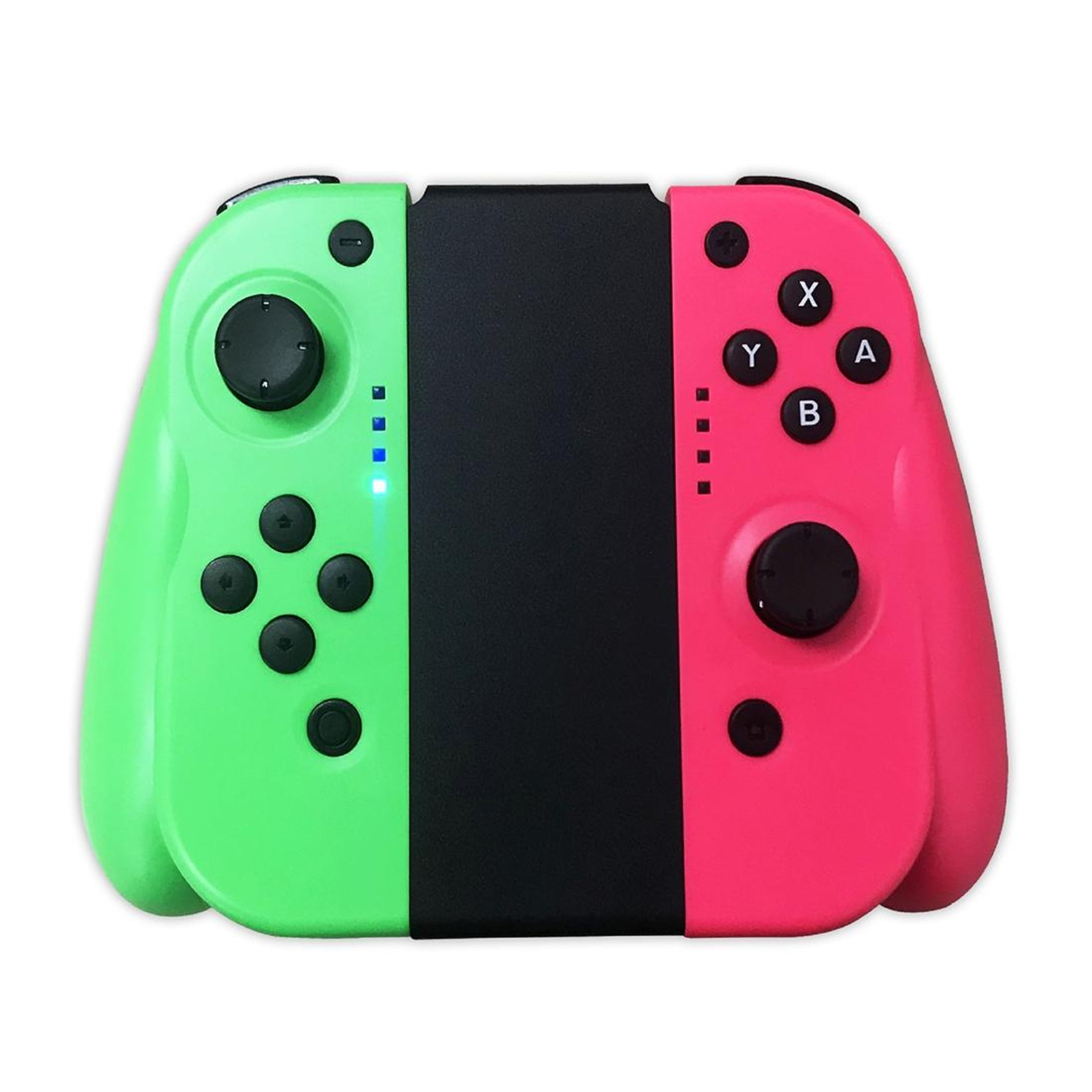 Wireless Bluetooth Switch JoyCon Replacement Controllers With Dual 3D Joysticks Green And Red 0