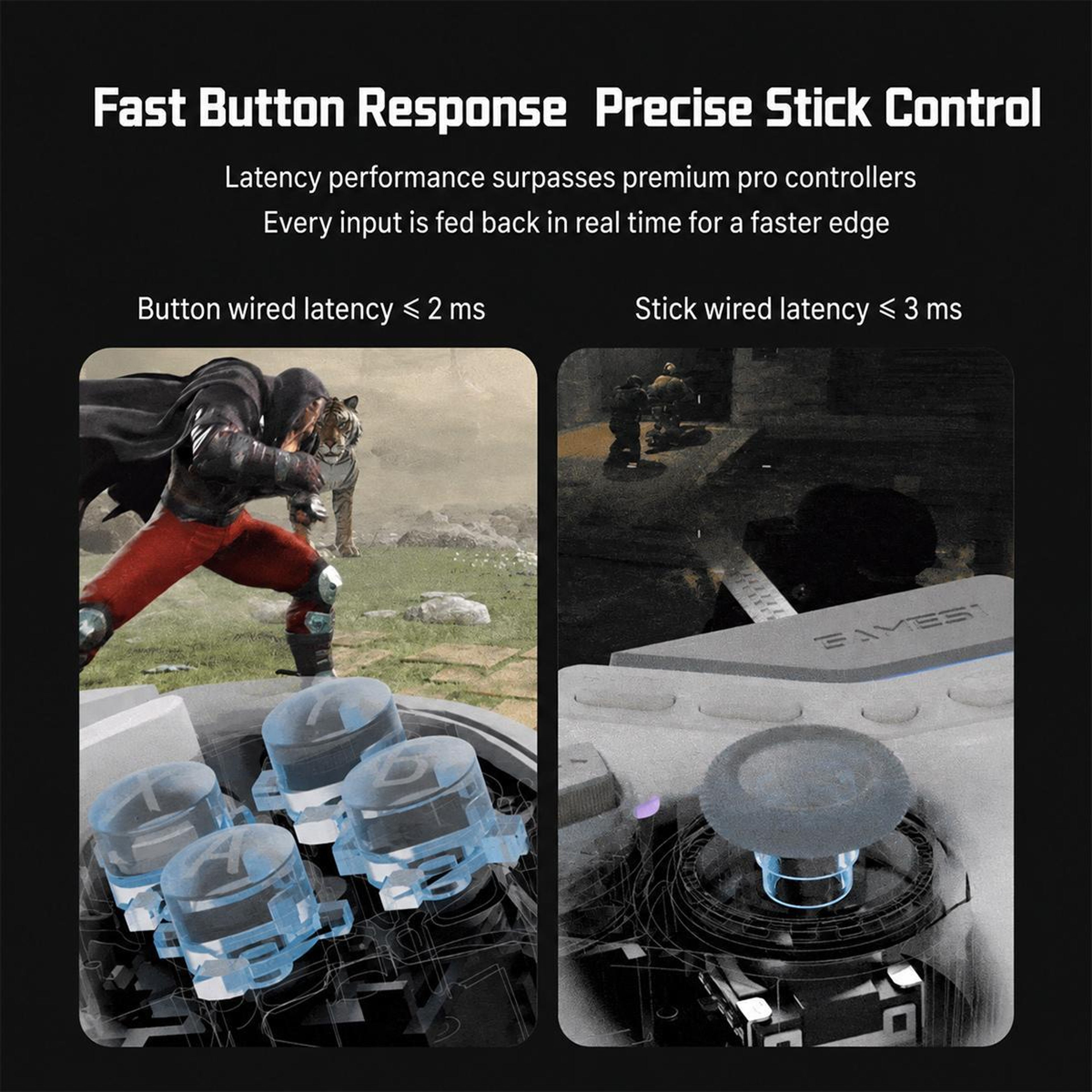 GameSir T3 Pro Tarantula Wired Xbox Controller with TMR Sticks and Hall Triggers – view 3