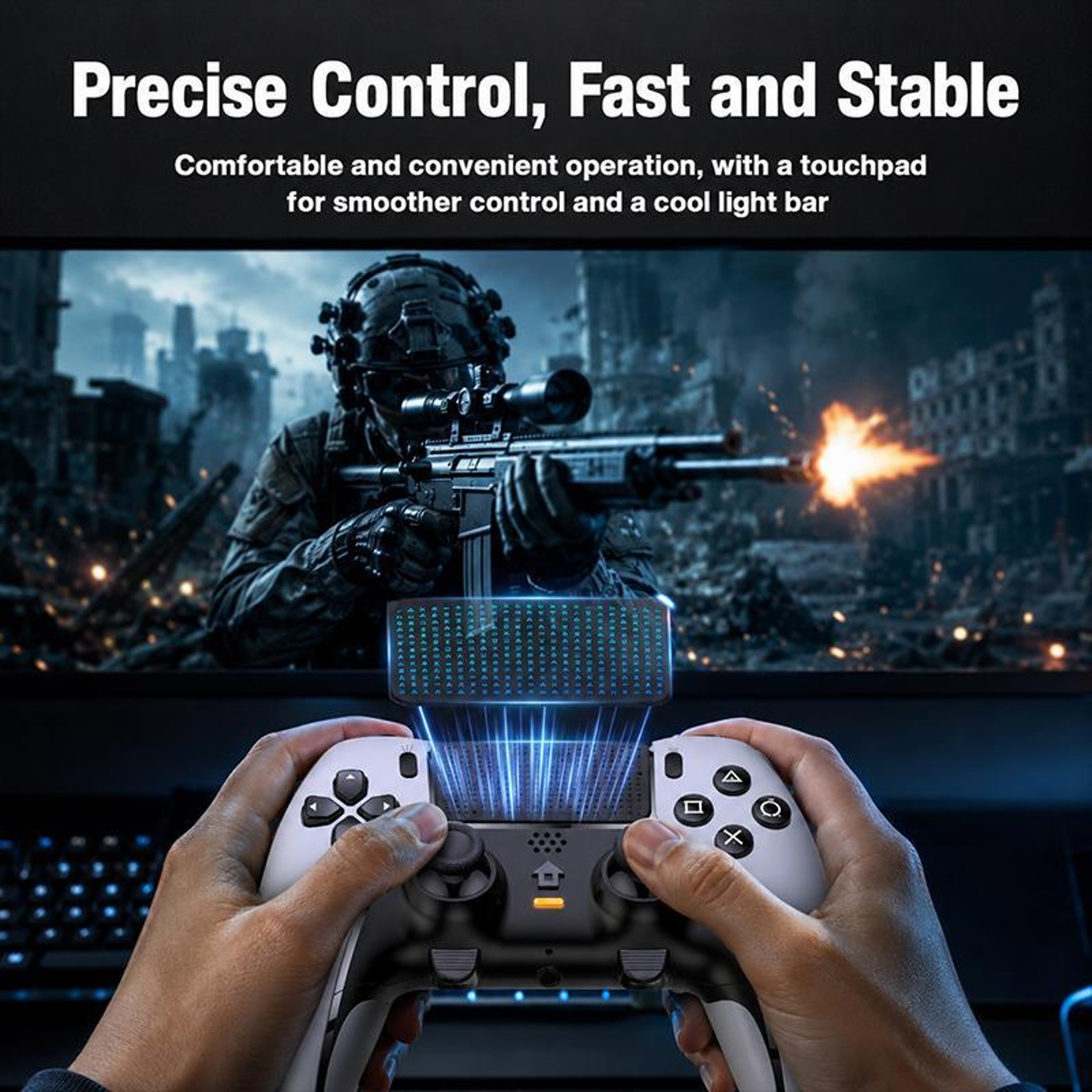 Yesido KB48 P5 Wireless Game Controller with Hall Effect Joystick for PS5 PS4 PC – view 10