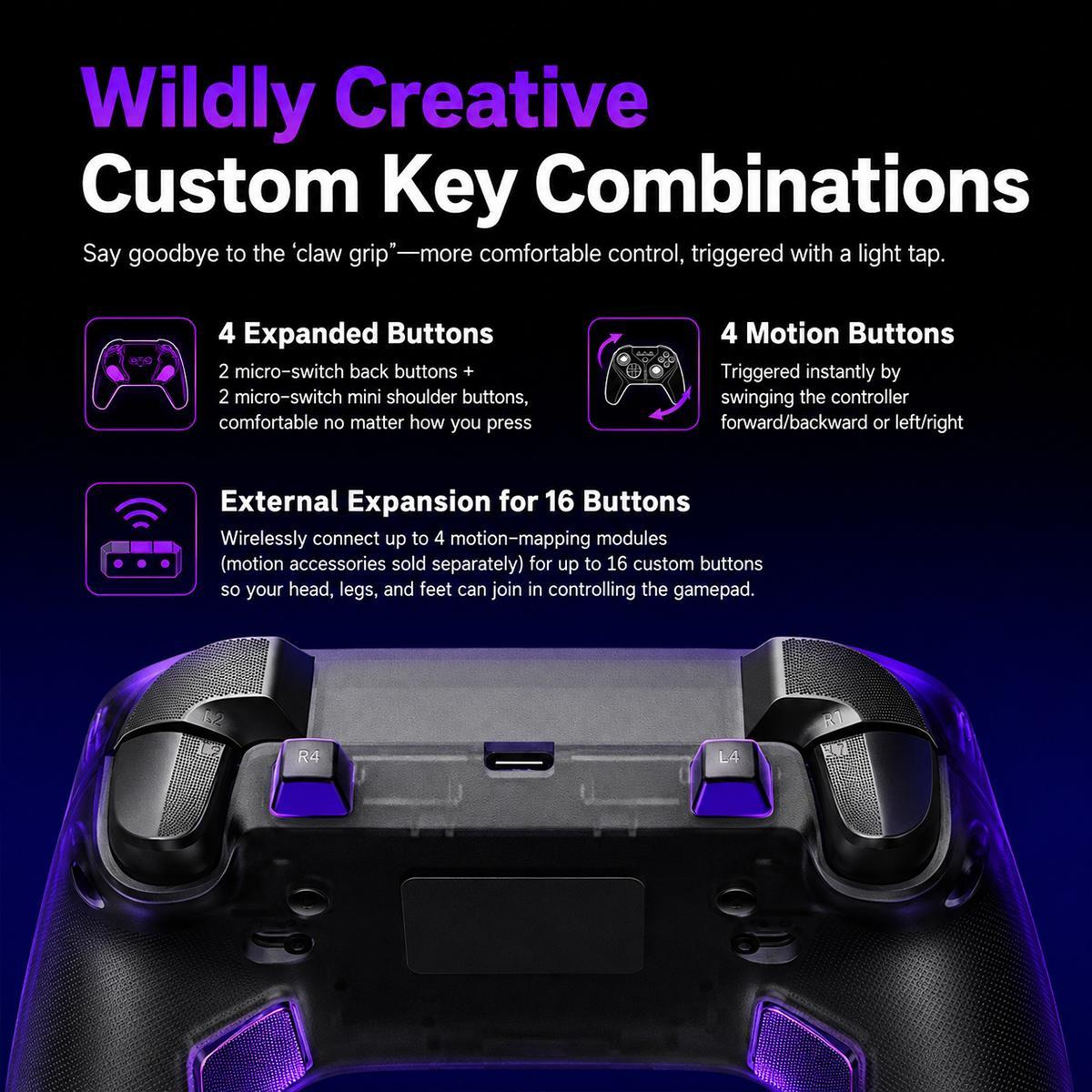 GameSir LeadJoy Saber Plus Wireless Gaming Controller with Hall Triggers and 1000Hz Response – view 8