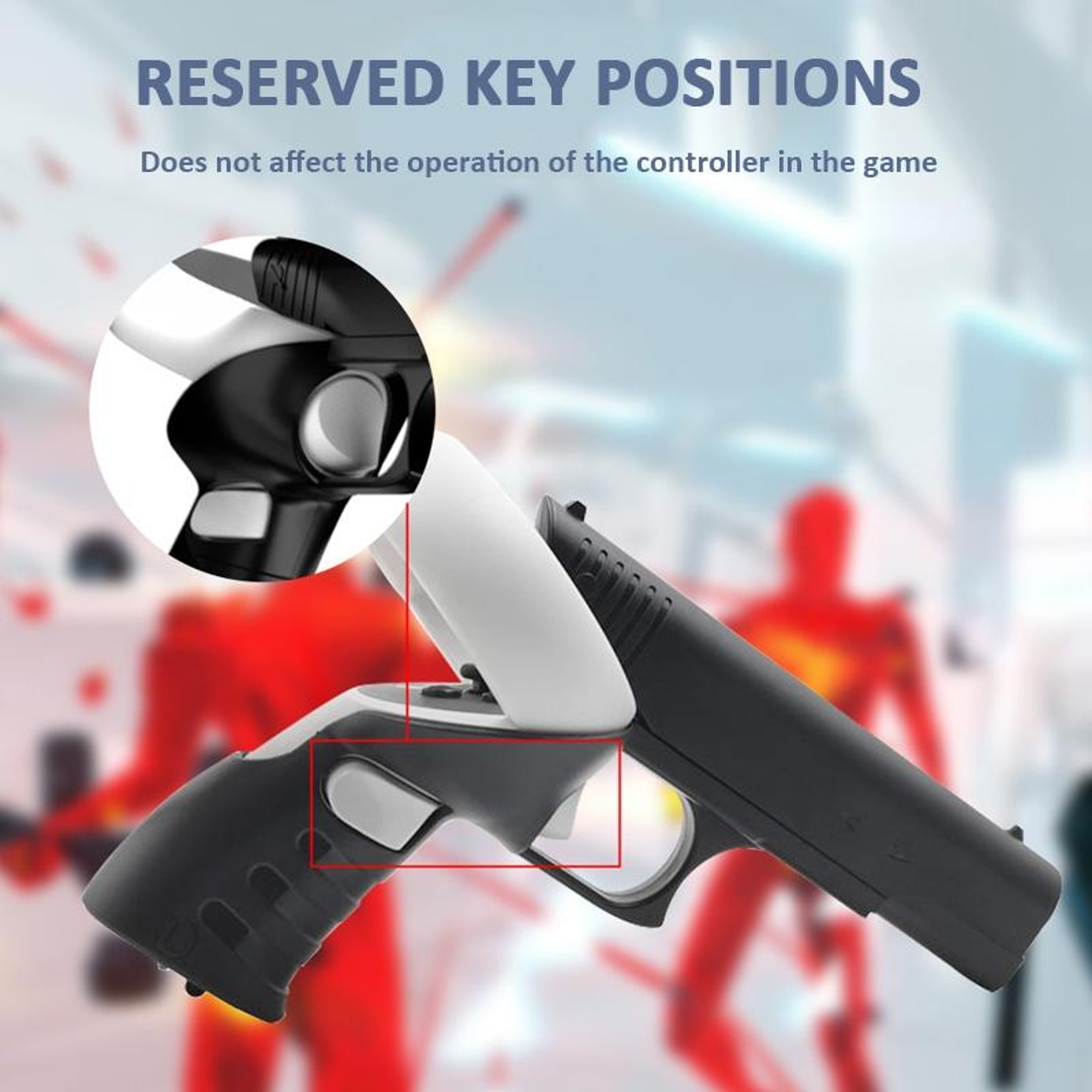 Meta Quest 2 Gun Grip VR Shooting Game Controller Accessory 5