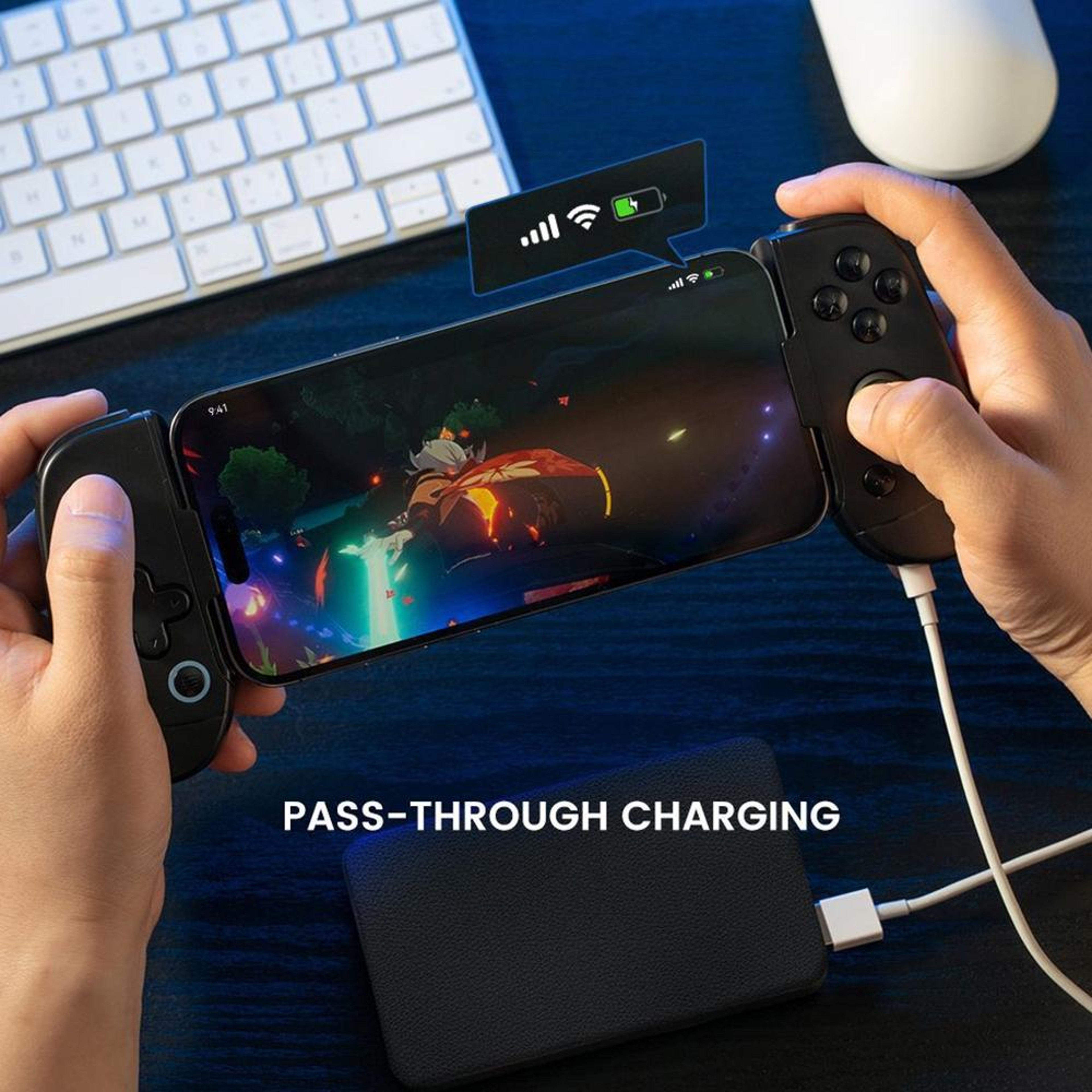 GameSir LeadJoy M1B IPhone Gaming Controller With Lightning Hall Effect Triggers And PassThrough Ch 8