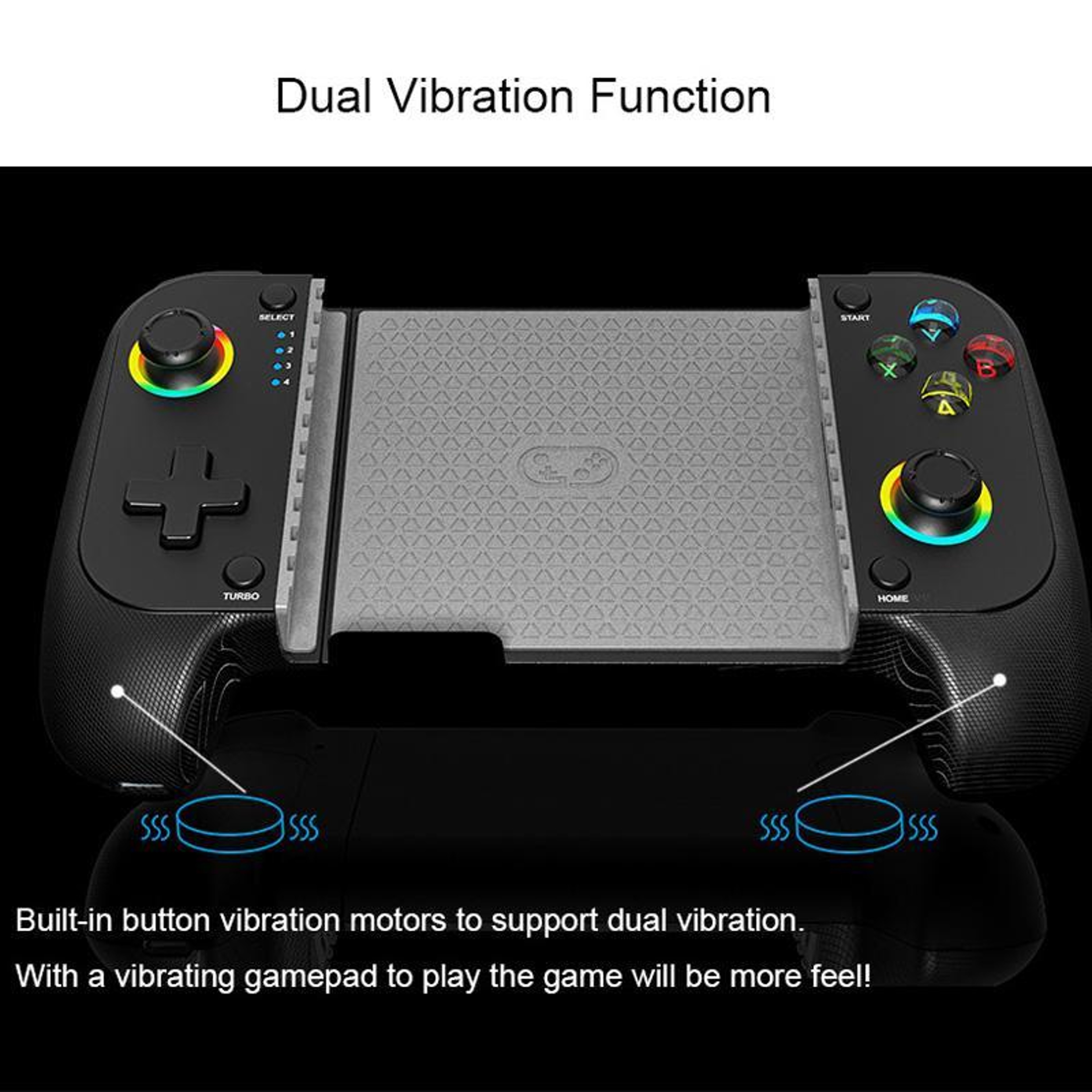 Retractable Wireless Gaming Controller With Hall Effect Joysticks RGB Lighting And Dual Vibration 8