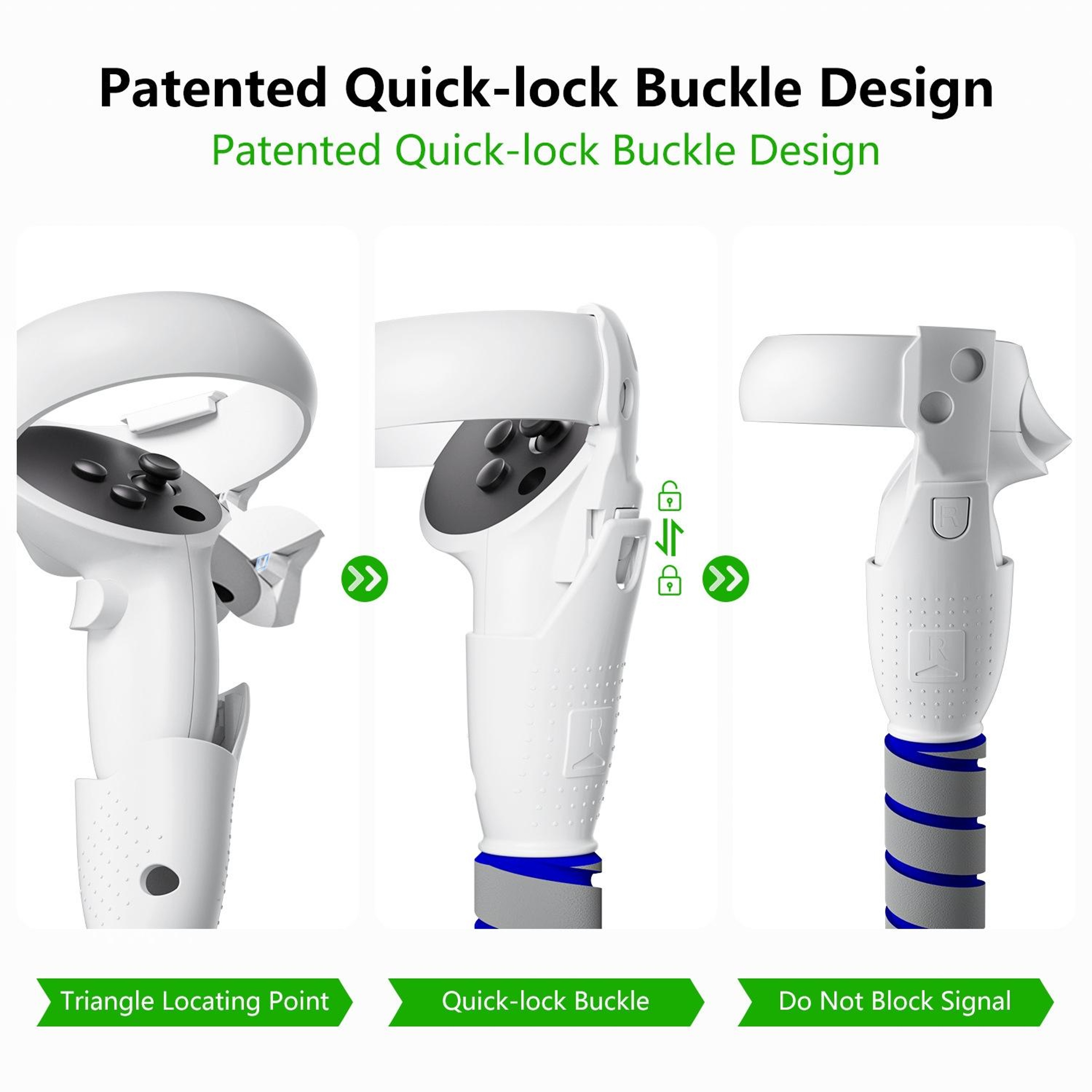 Meta Quest 2 Controller Grips with Beat Saber Handles and VR Controller Extensions – view 3