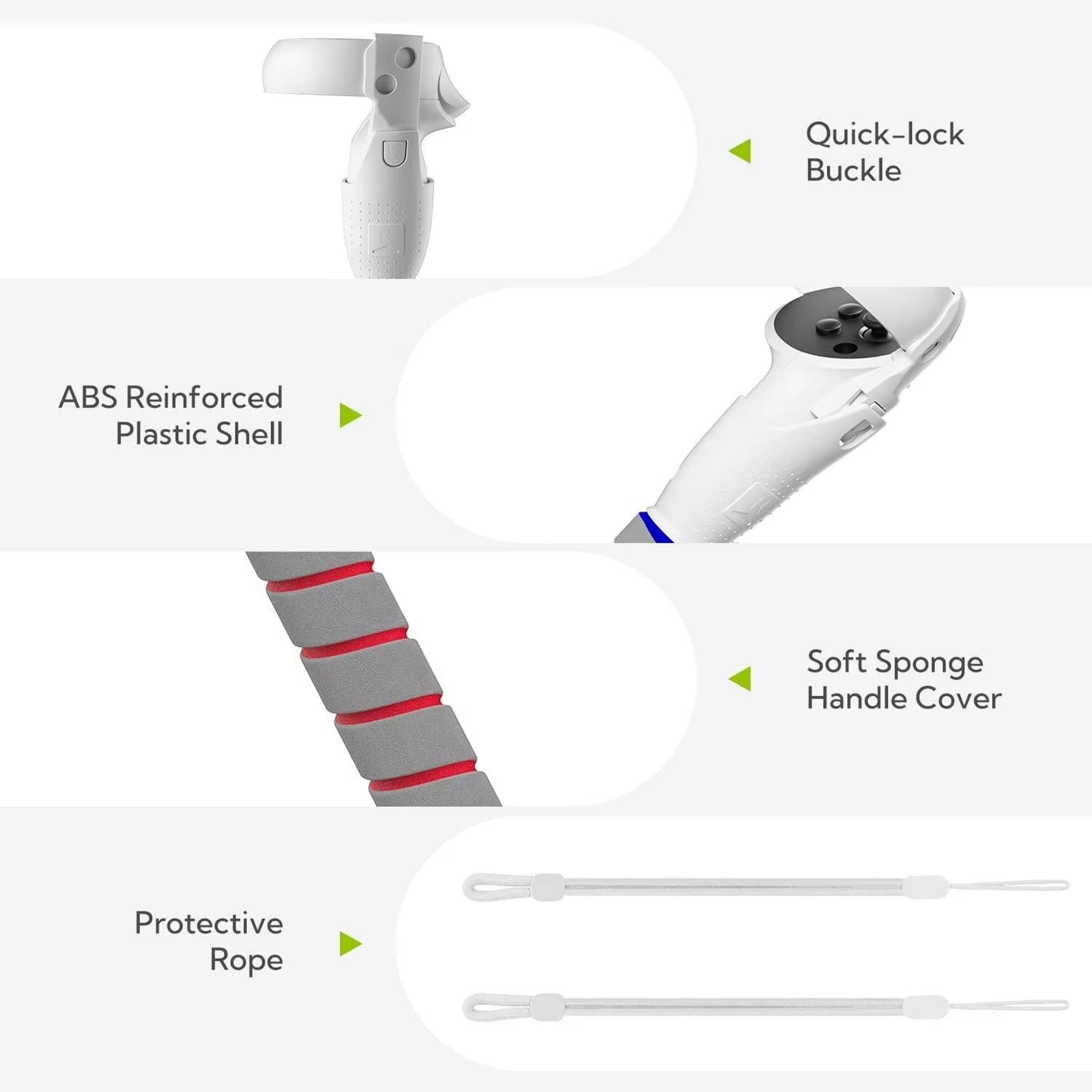 Meta Quest 2 Controller Grips with Beat Saber Handles and VR Controller Extensions – view 5