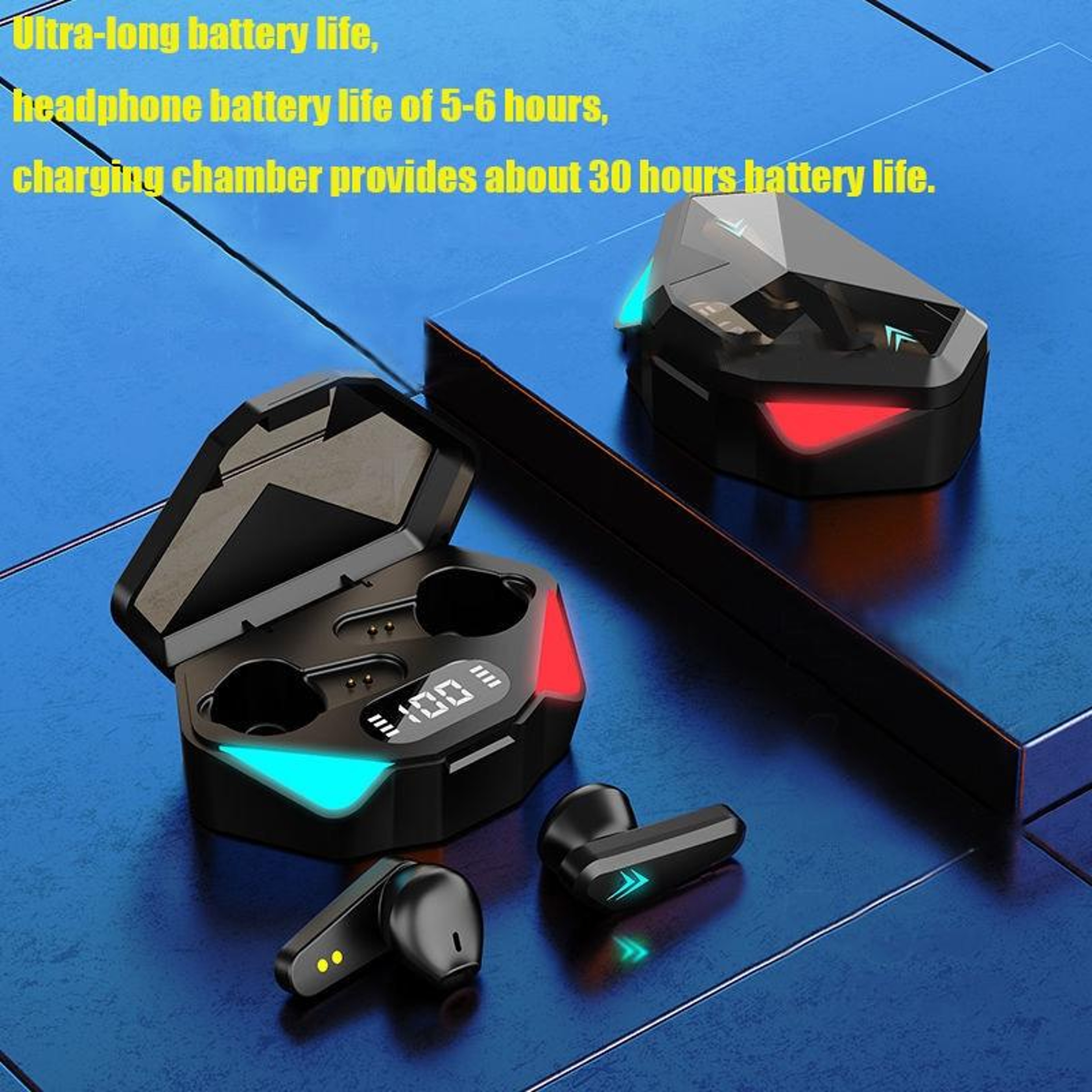 TWS-Y04 Wireless Gaming Earbuds with Bluetooth 5.0 Touch Control and LED Charging Case – view 3