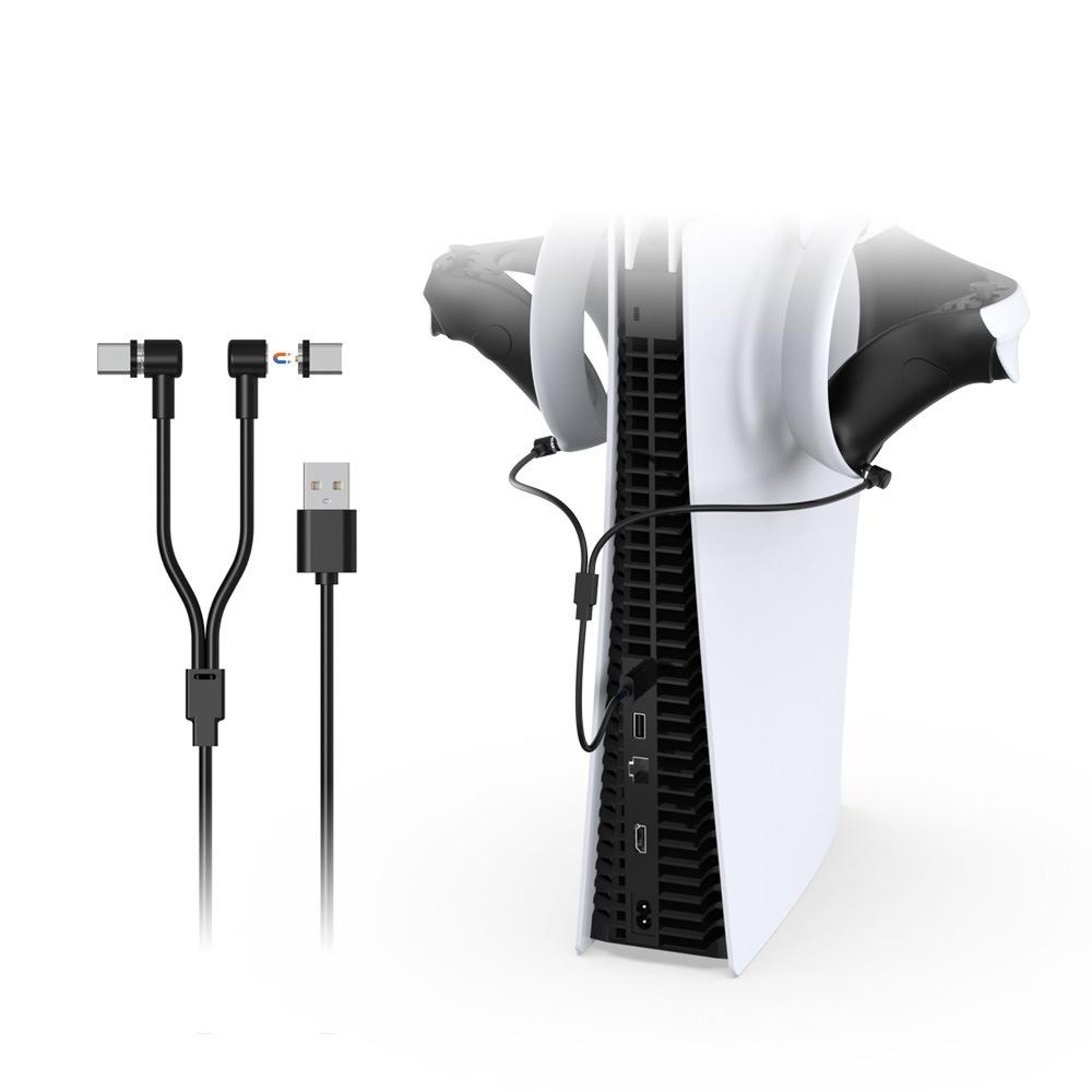 DOBE 80cm USB C Charging Cable for PS5, PS VR2 and Nintendo Switch Controllers – view 5