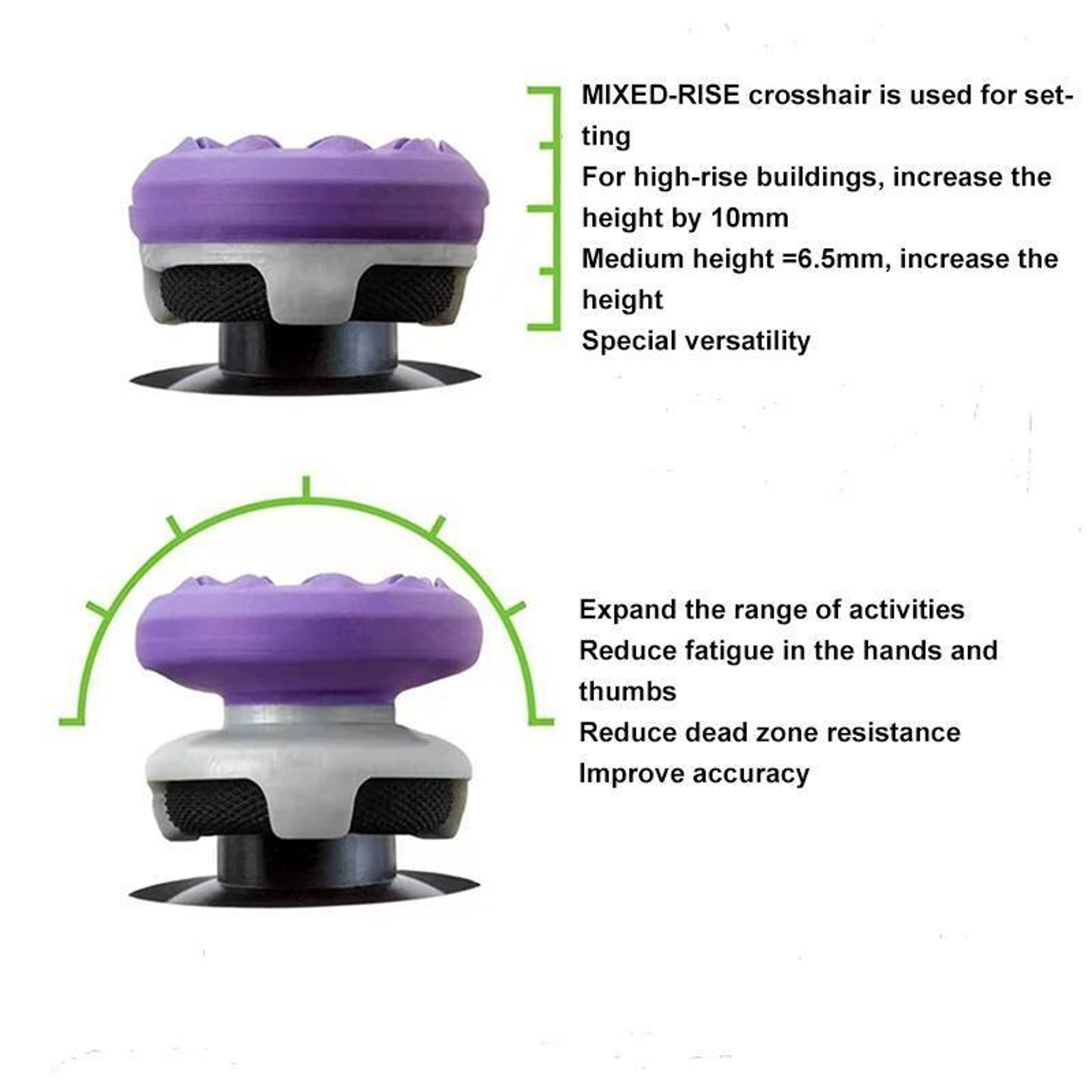 XDcase Thumbstick Extender Set with Anti-Slip Joystick Caps for PS5, PS4 and Xbox Controllers – view 3