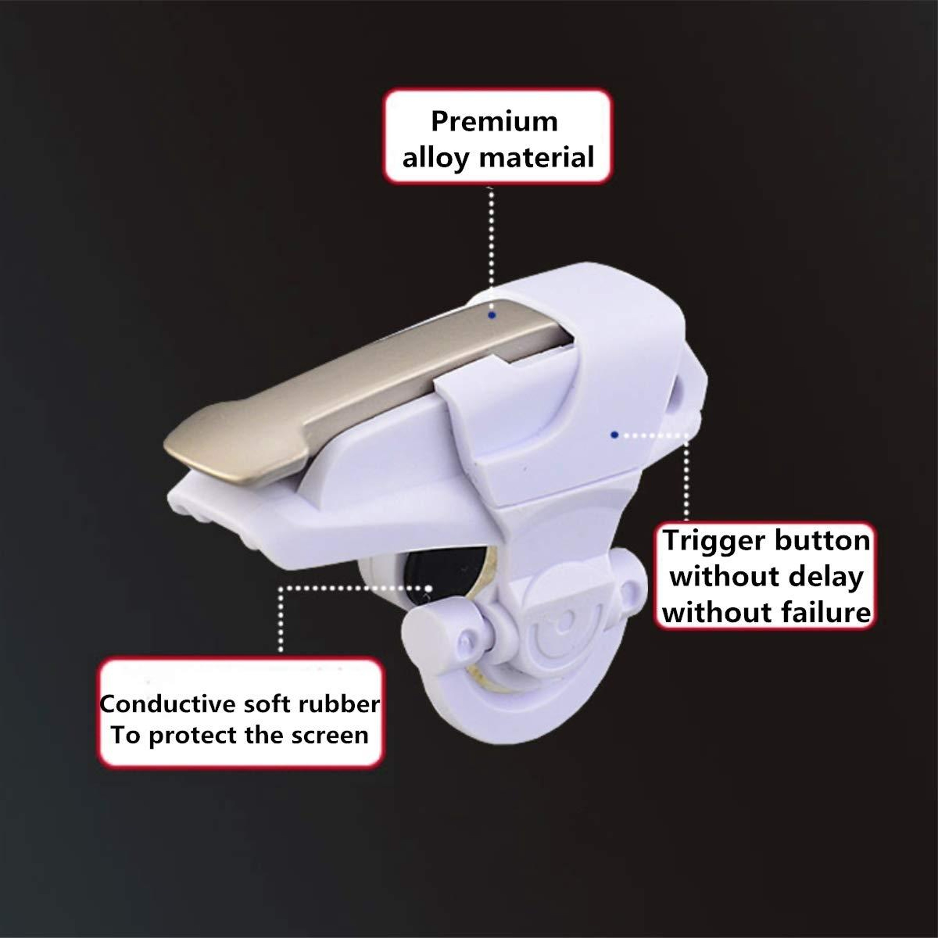 Chicken King 2nd Gen Mobile Gaming Controller with Metal Phone Game Trigger and Anti-Slip Grip – view 3
