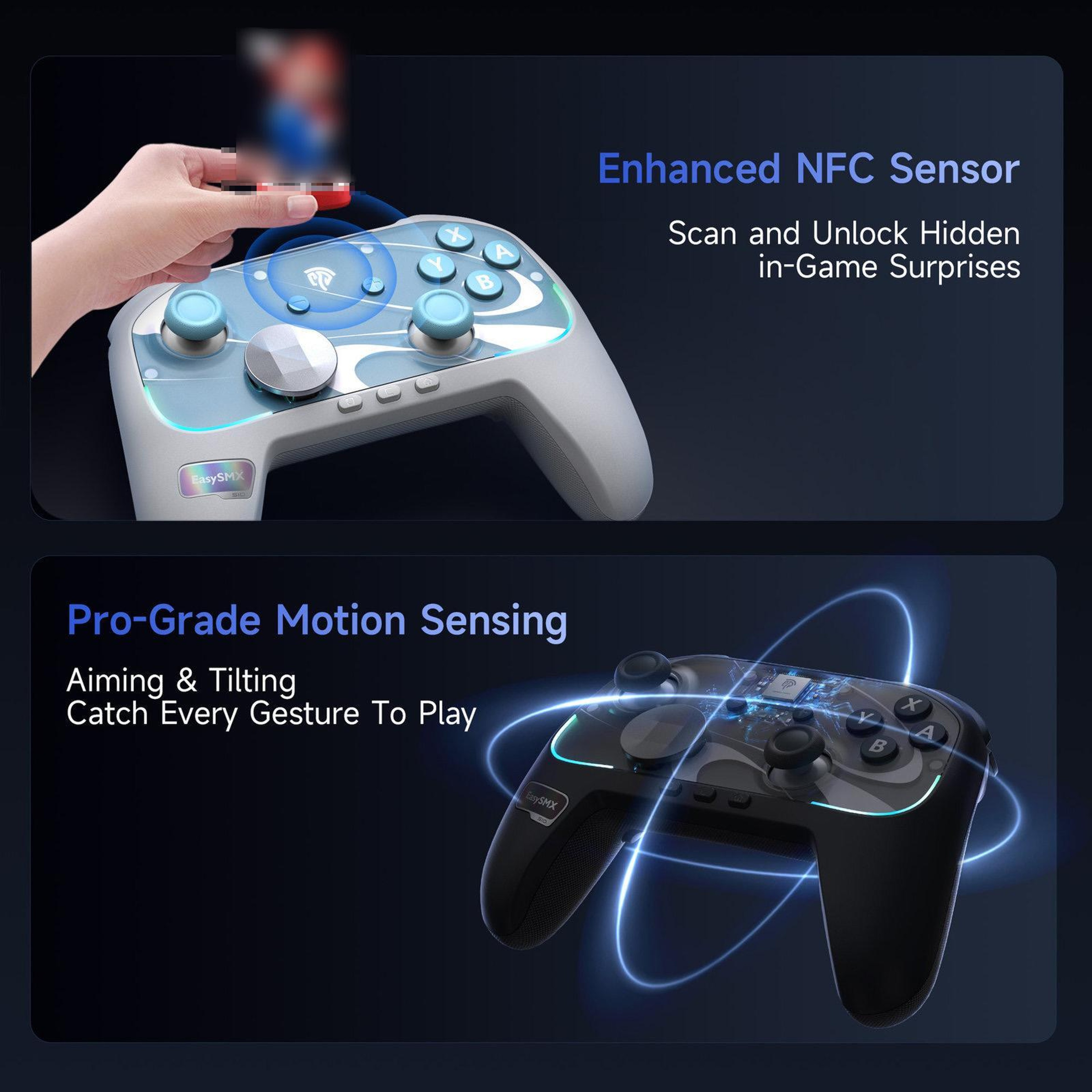 EasySMX S10 Switch 2 Wireless Controller with TMR Joysticks, HD Rumble and NFC – view 14