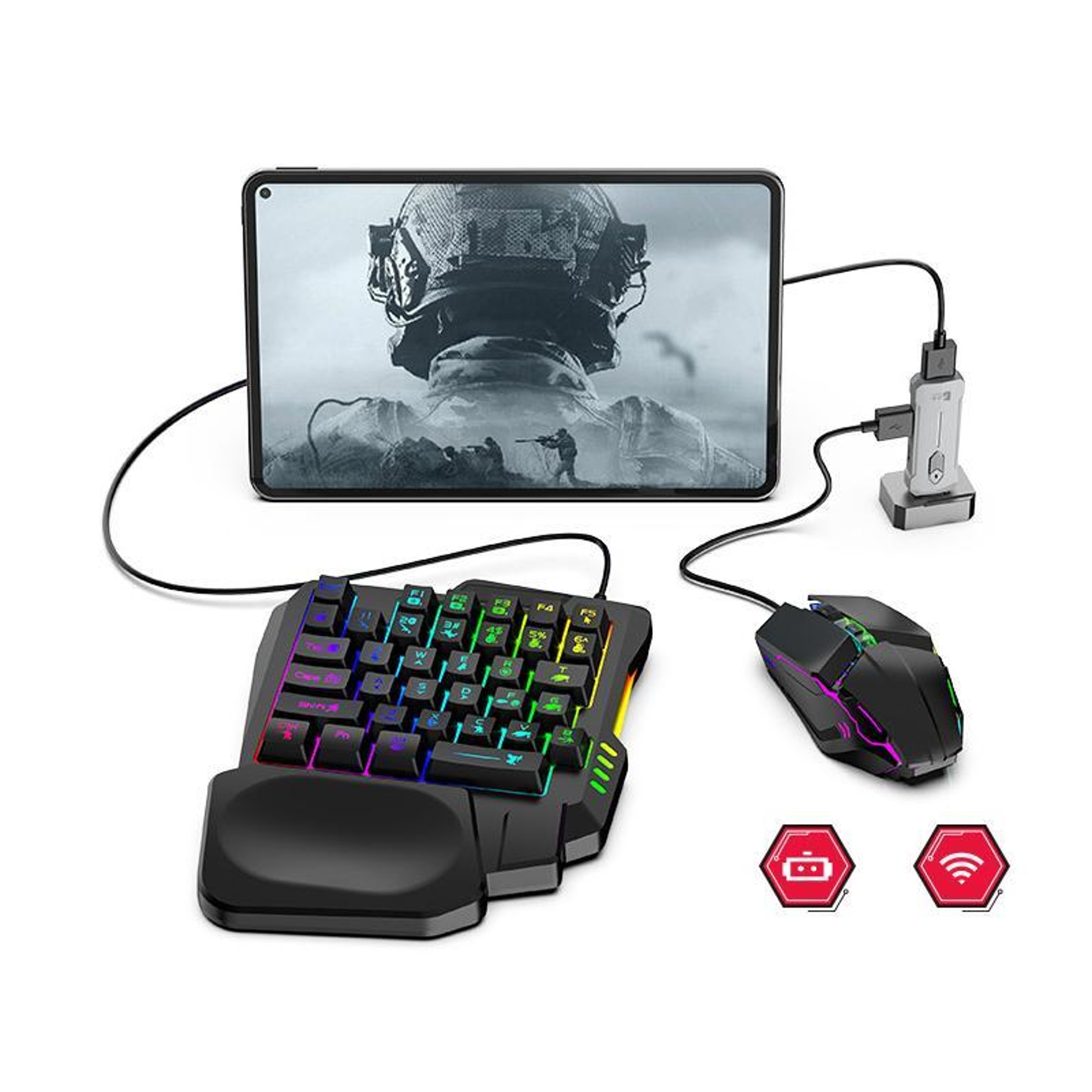 X8 Pro Mobile Gaming Keyboard and Mouse Converter Set with Smart Recoil Control – view 1