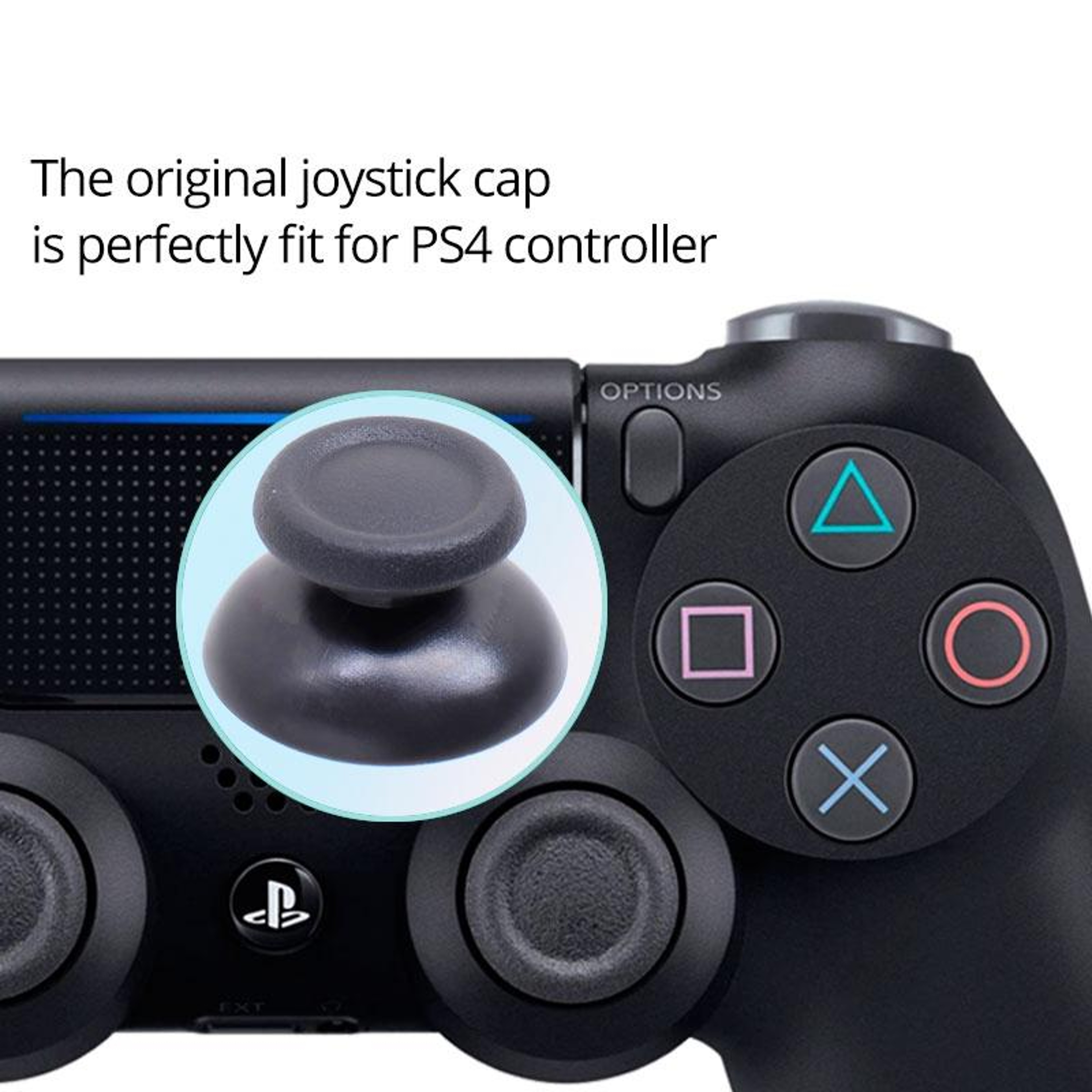 PS4 Controller Thumbstick Replacement Analog Joystick Caps - Grey – view 6
