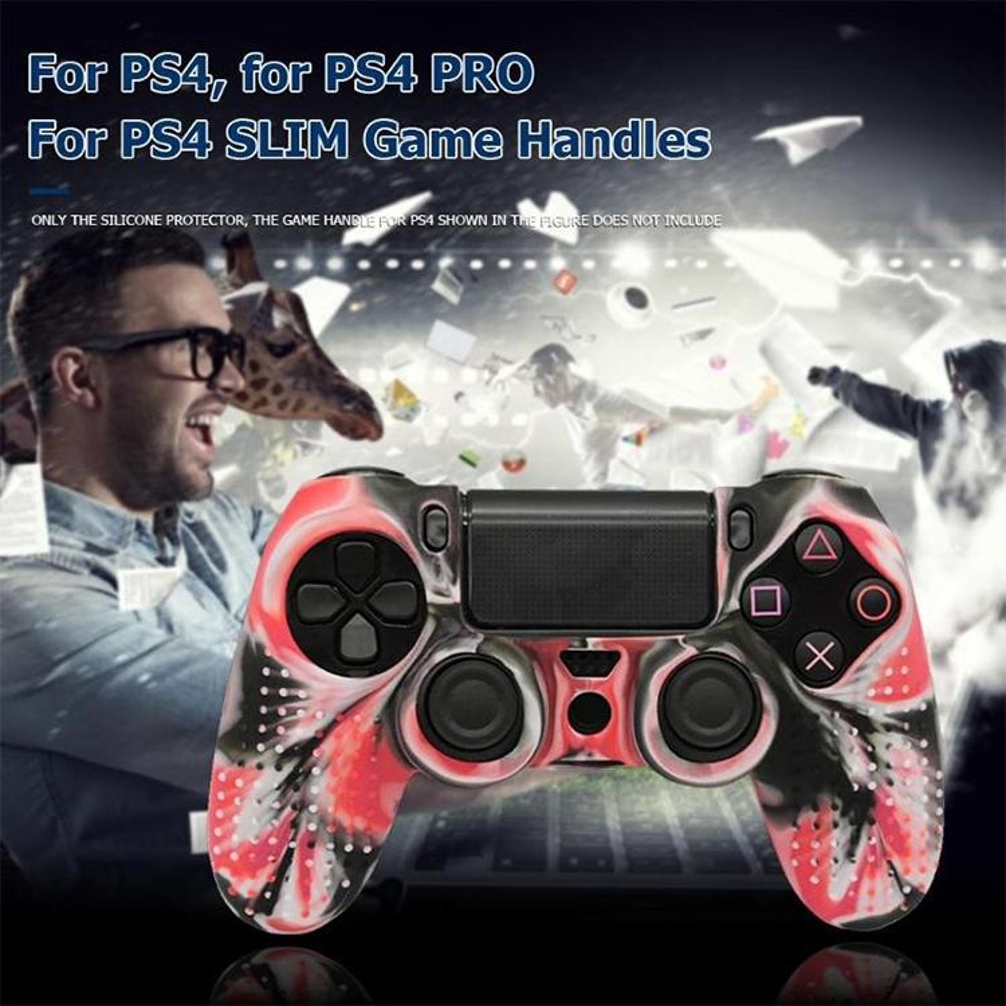 GripGuard PS4 Controller Silicone Case with Non-Slip Controller Grip and Scratch Protection – view 7