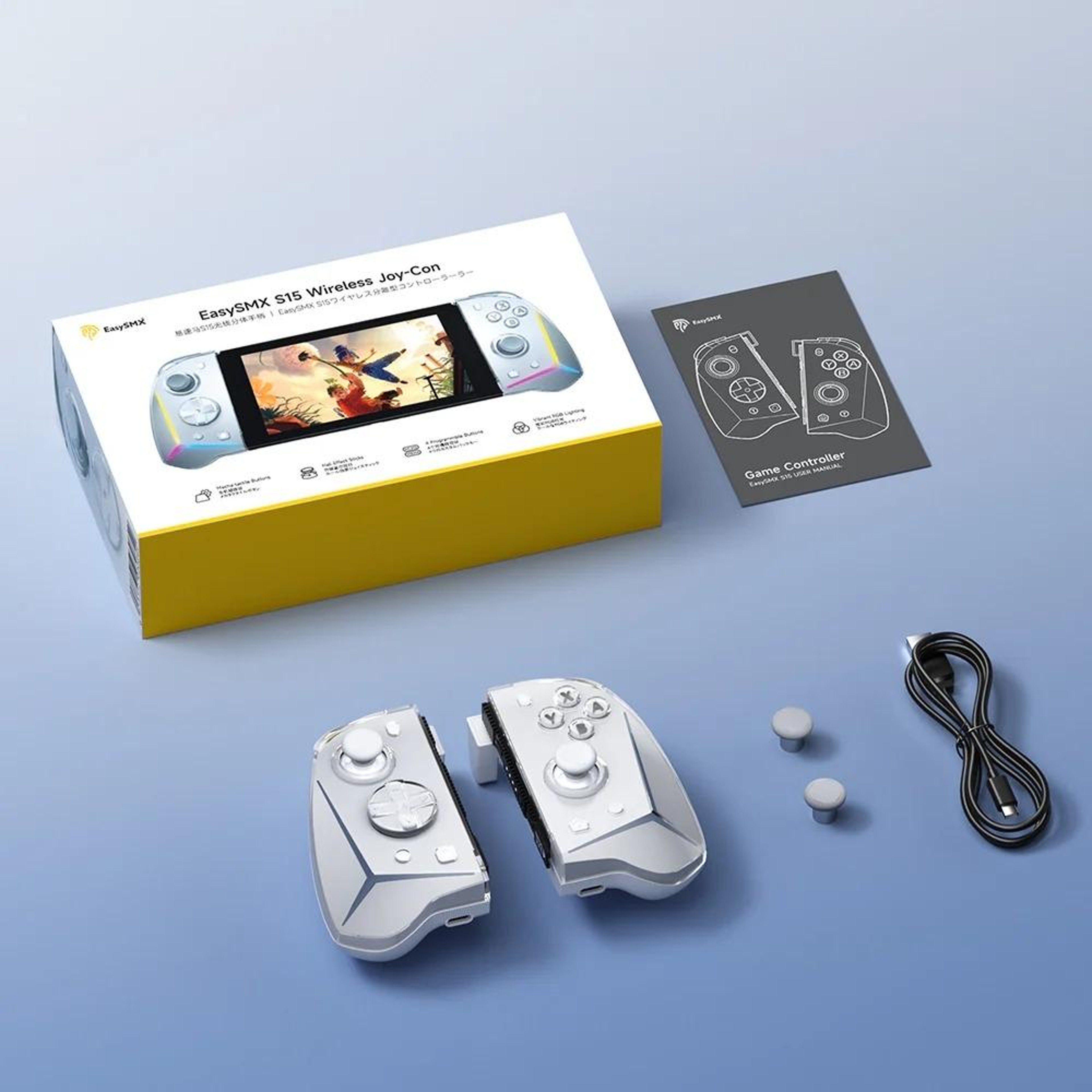 EasySMX S15 Nintendo Switch Wireless Controller with Hall Effect Joysticks, Mechanical Buttons and RGB – view 8