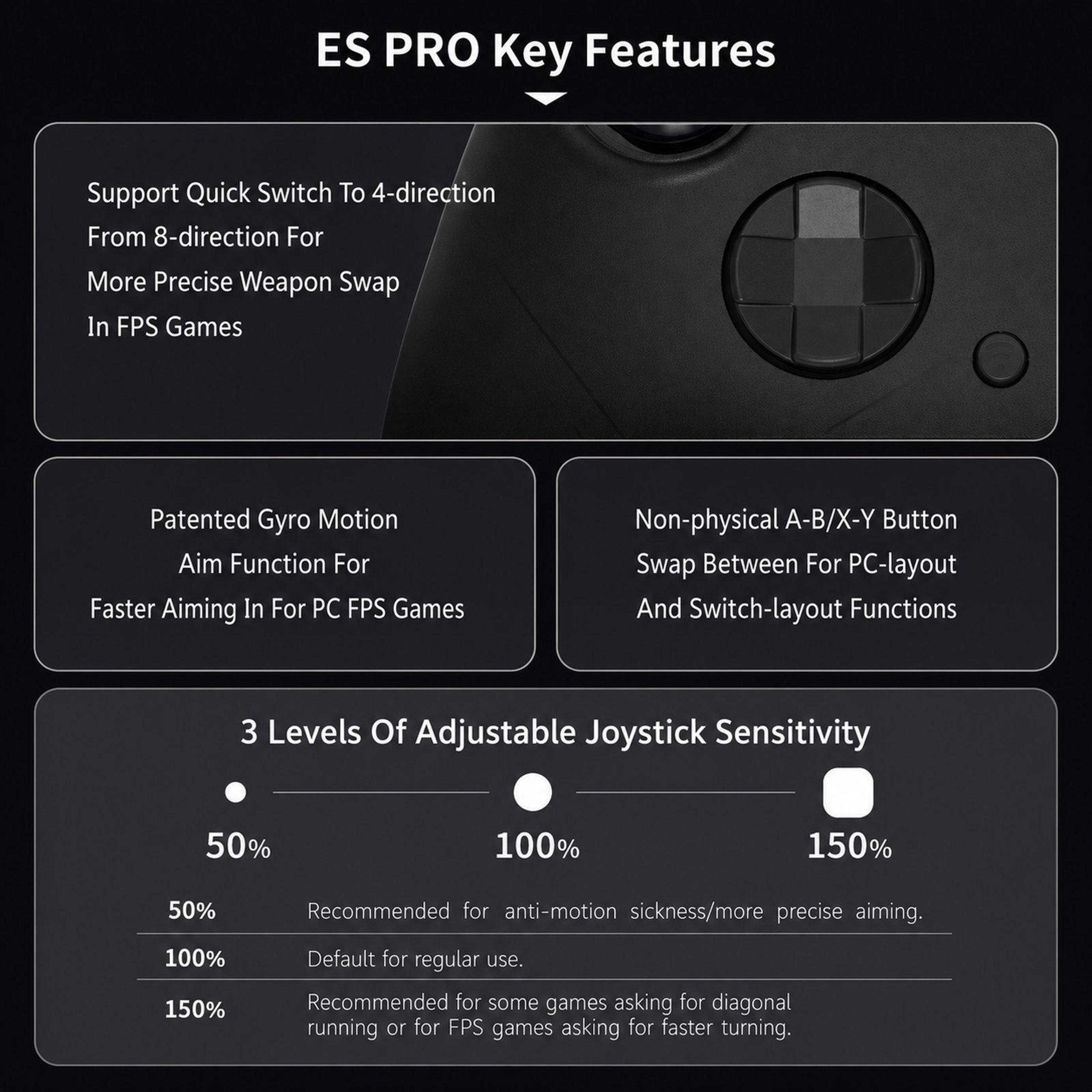 GuliKit ES Pro TMR Joystick Controller with Switch 2 Wake Up and Low-Latency Wireless Gaming – view 11