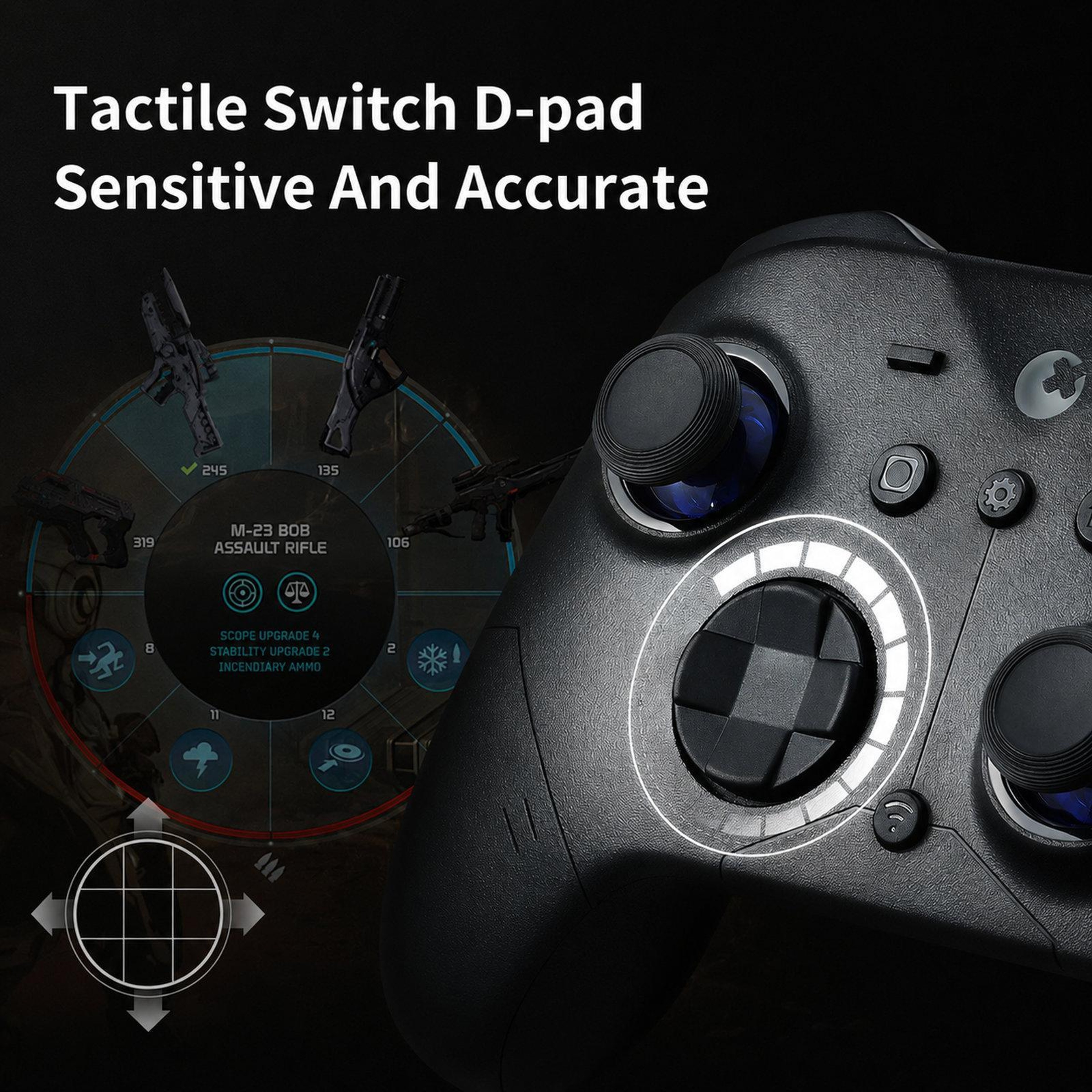 GuliKit ES Pro TMR Joystick Controller with Switch 2 Wake Up and Low-Latency Wireless Gaming – view 7