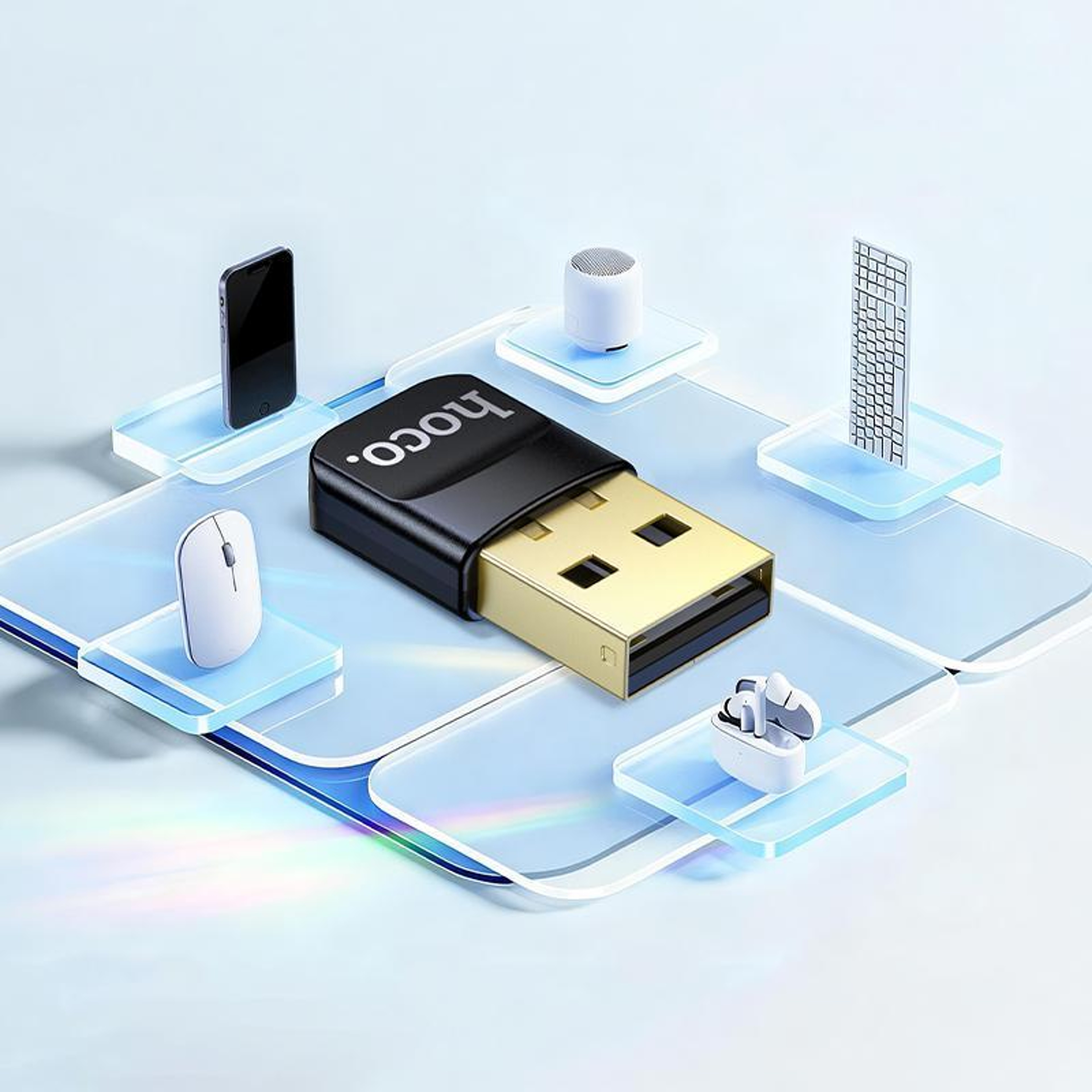 hoco UA100 Bluetooth 6.0 USB Adapter Mini Wireless Dongle for 7 Devices – view 5
