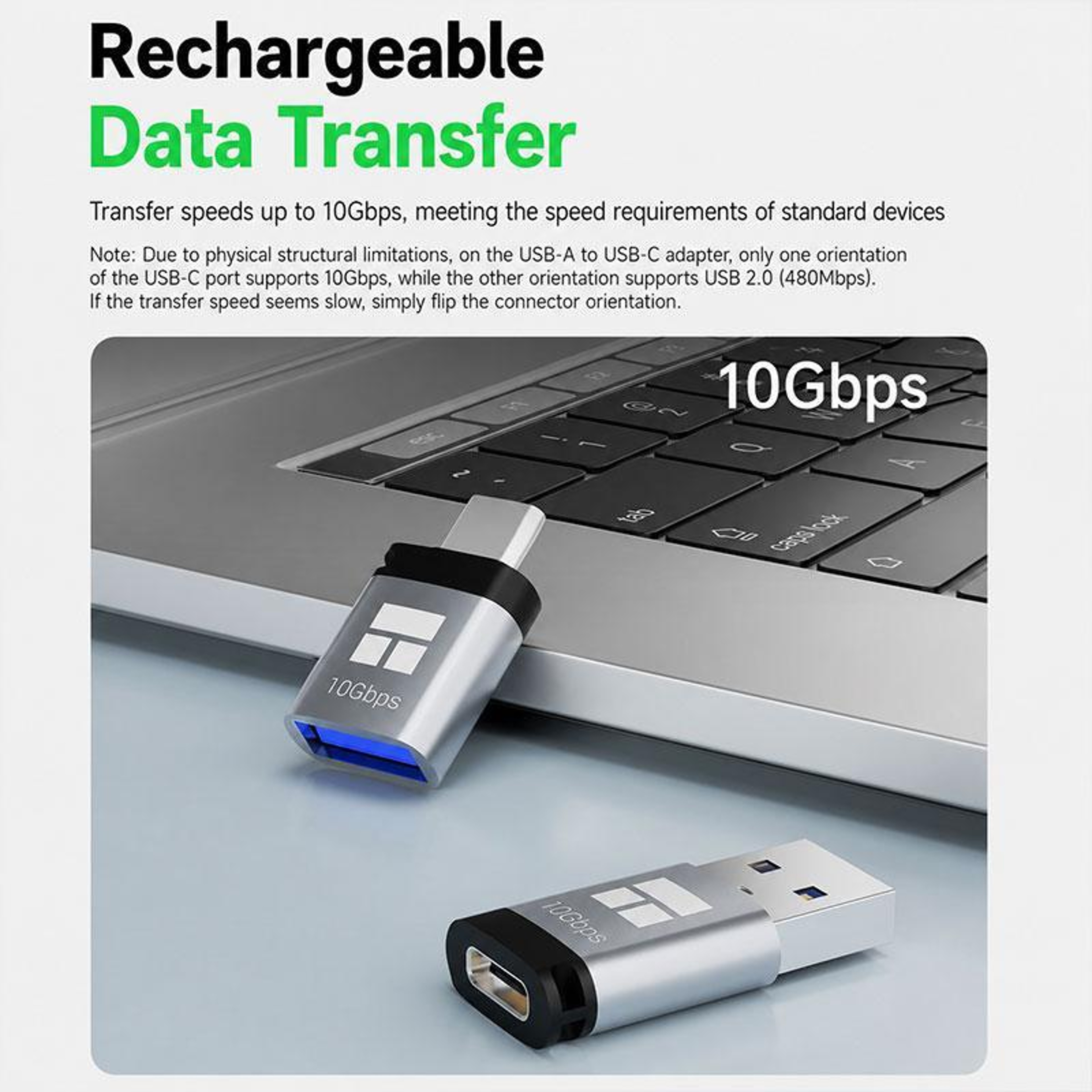 THERMALRIGHT DCA02 10Gbps USB-A to USB-C Adapter for Fast Data Transfer and Charging – view 7