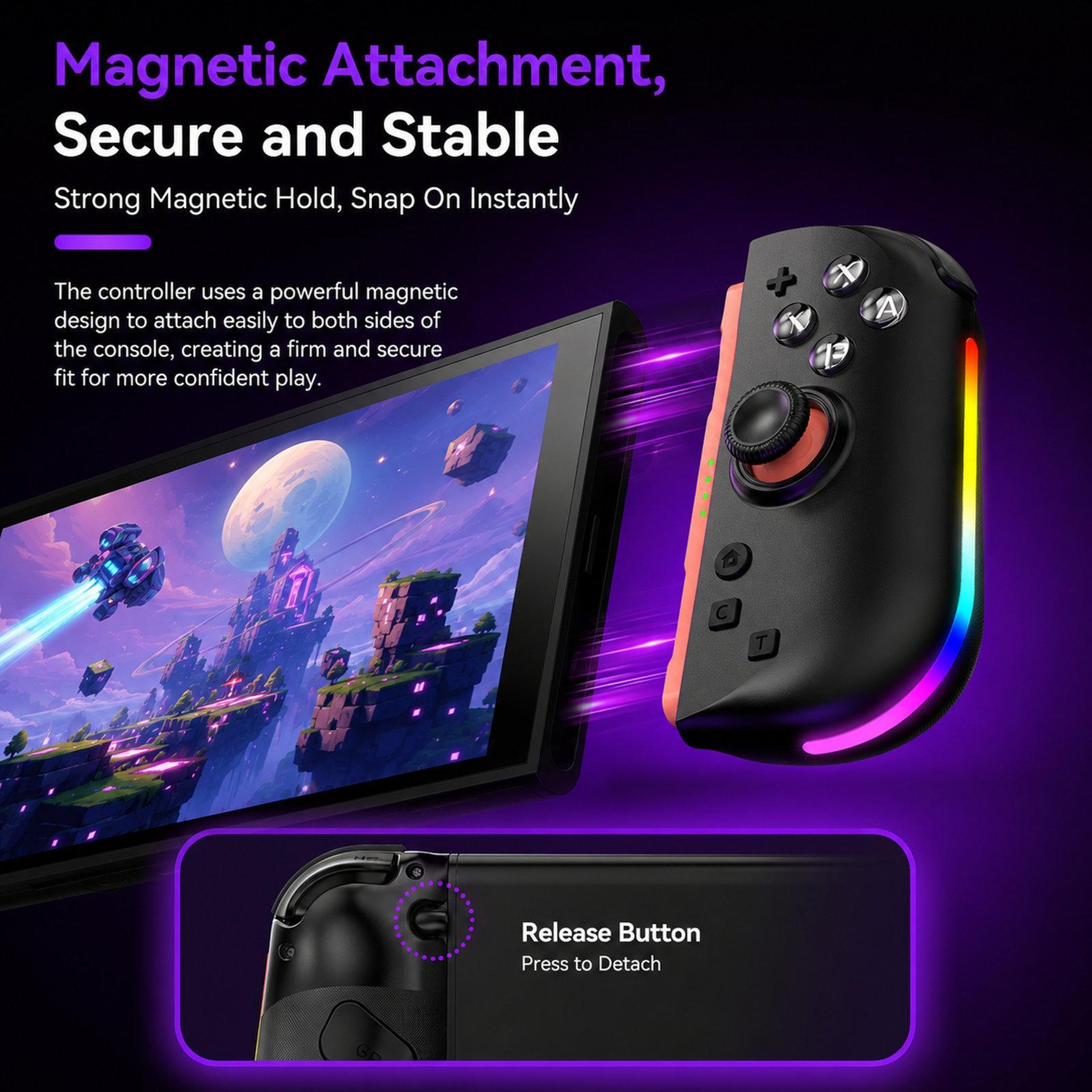 Nintendo Switch 2 Magnetic Controller with Hall Effect Joysticks, RGB and 9-Axis Motion – view 14