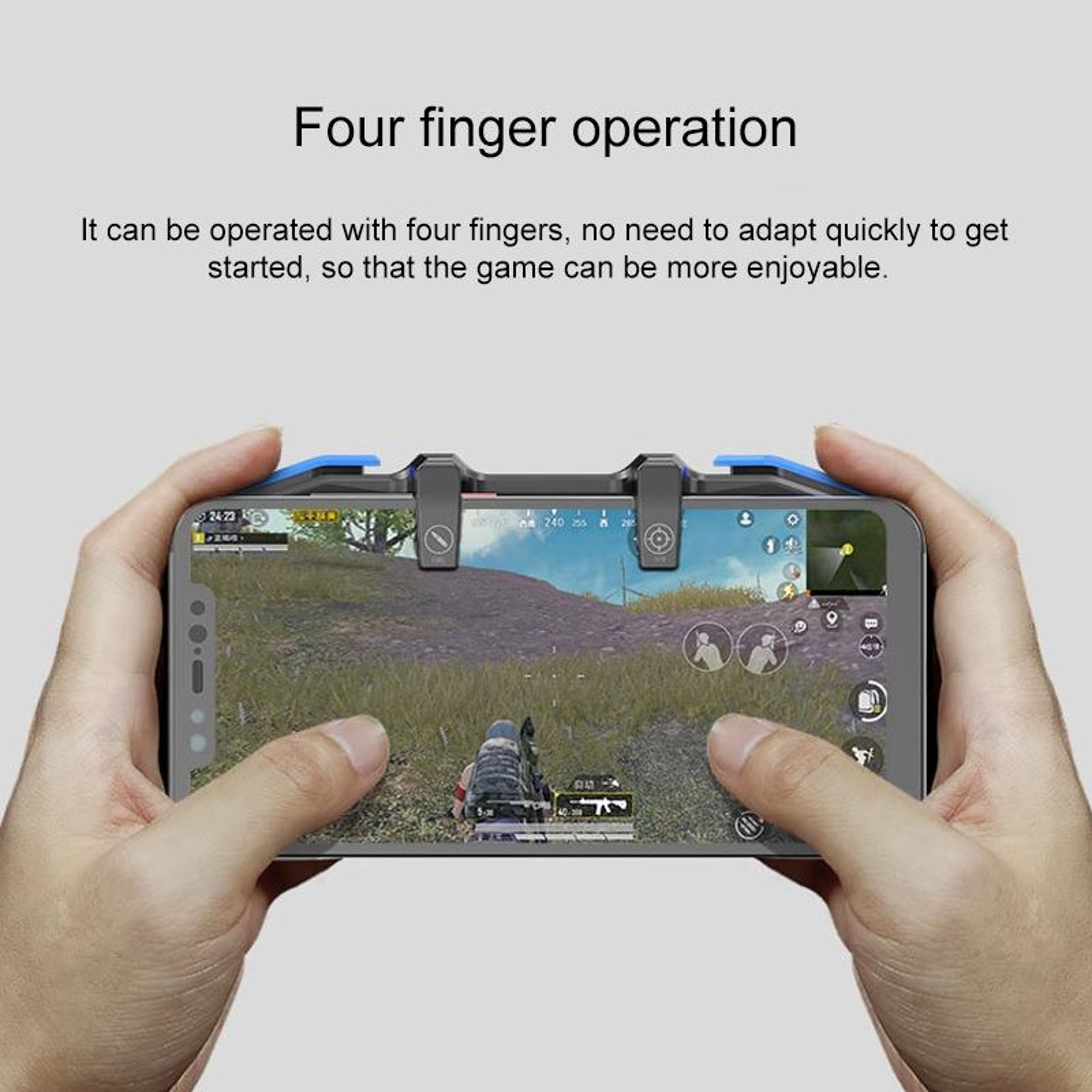 AK01 Mobile Game Controller with PUBG Mobile Trigger for iOS and Android Phones – view 4