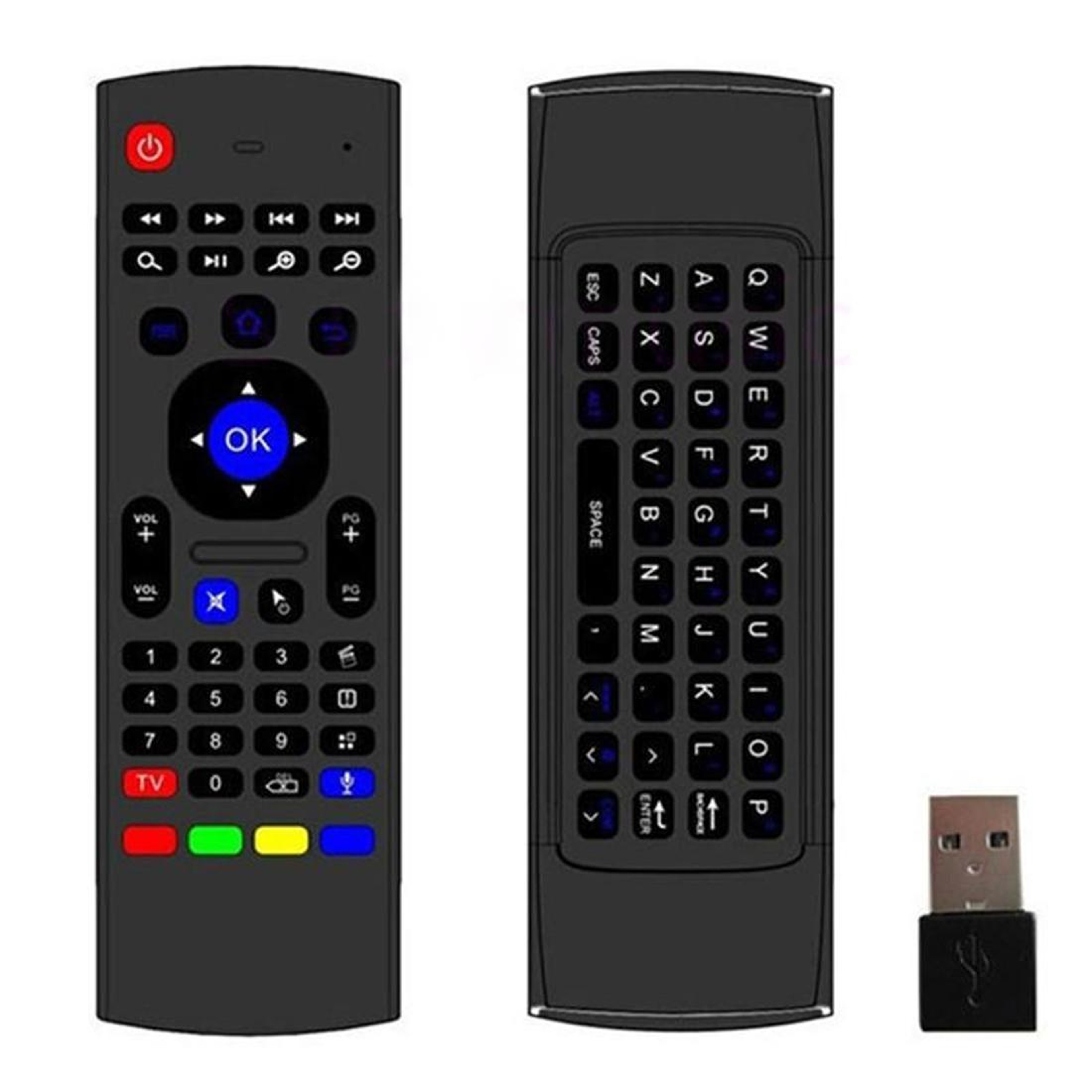 MX3-M Air Mouse Remote with Wireless Keyboard, Voice Control and 6-Axis Motion Sensor – view 1