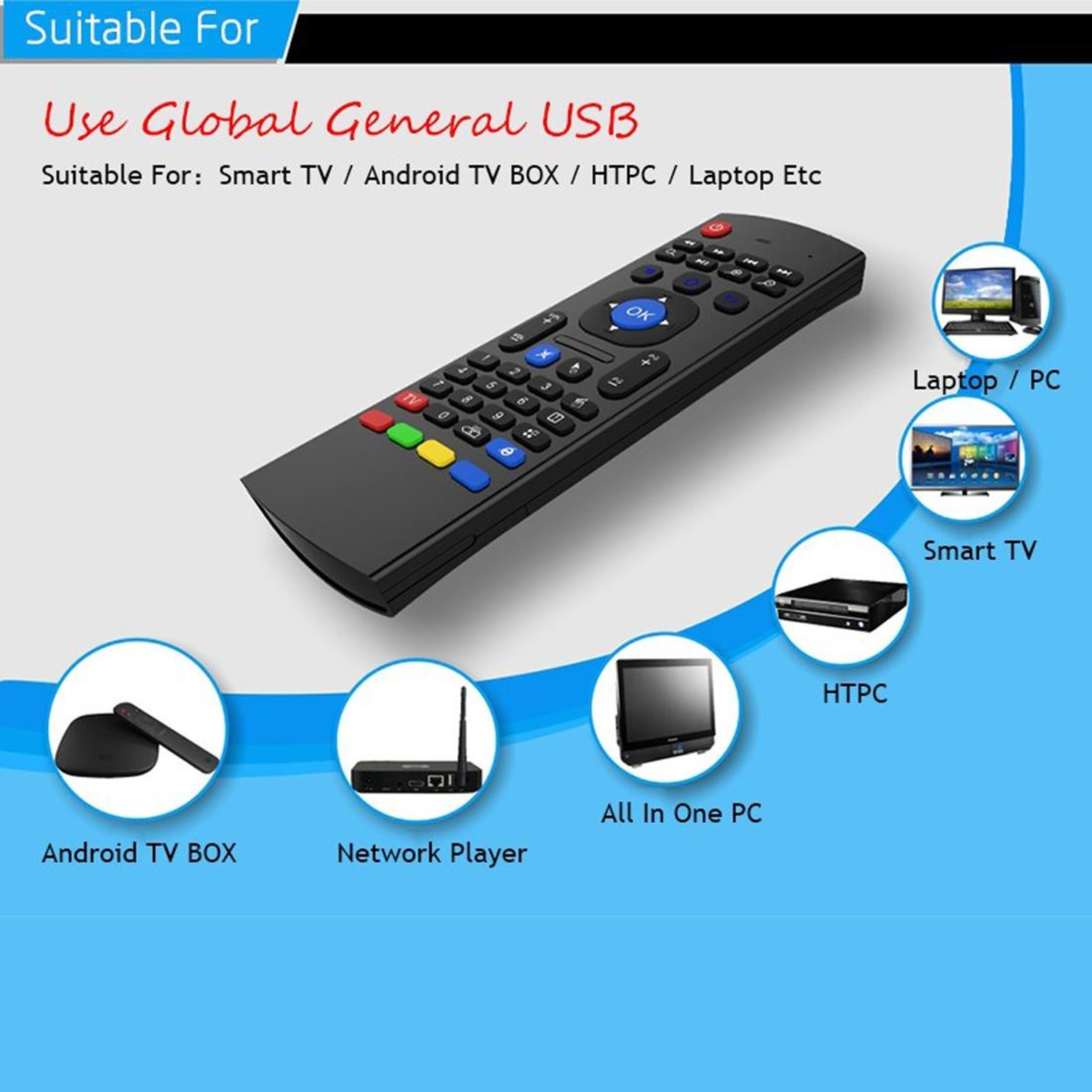 MX3-M Air Mouse Remote with Wireless Keyboard, Voice Control and 6-Axis Motion Sensor – view 10