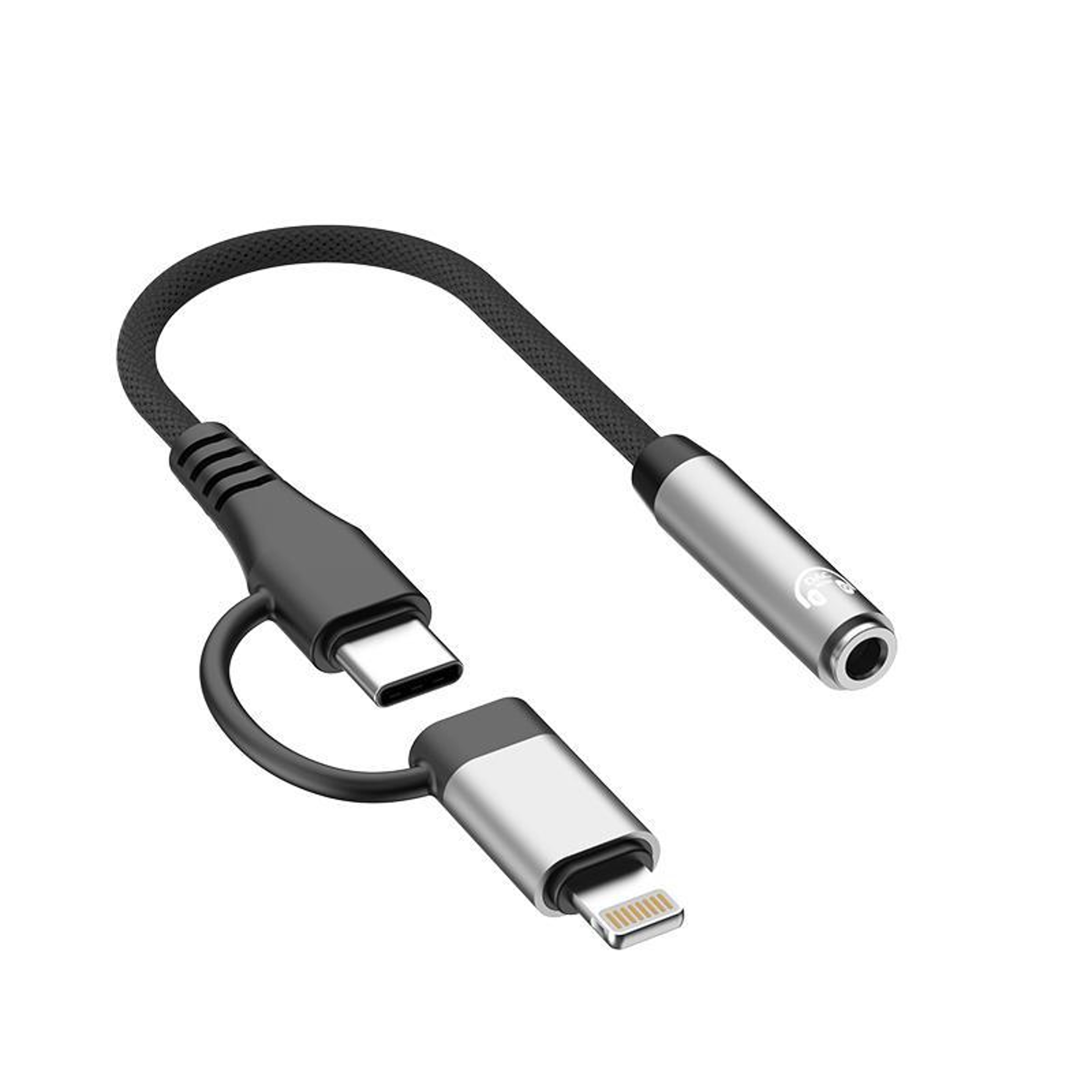2-in-1 USB C & Lightning to 3.5mm HiFi Audio Adapter with 384kHz DAC & EQ – view 2