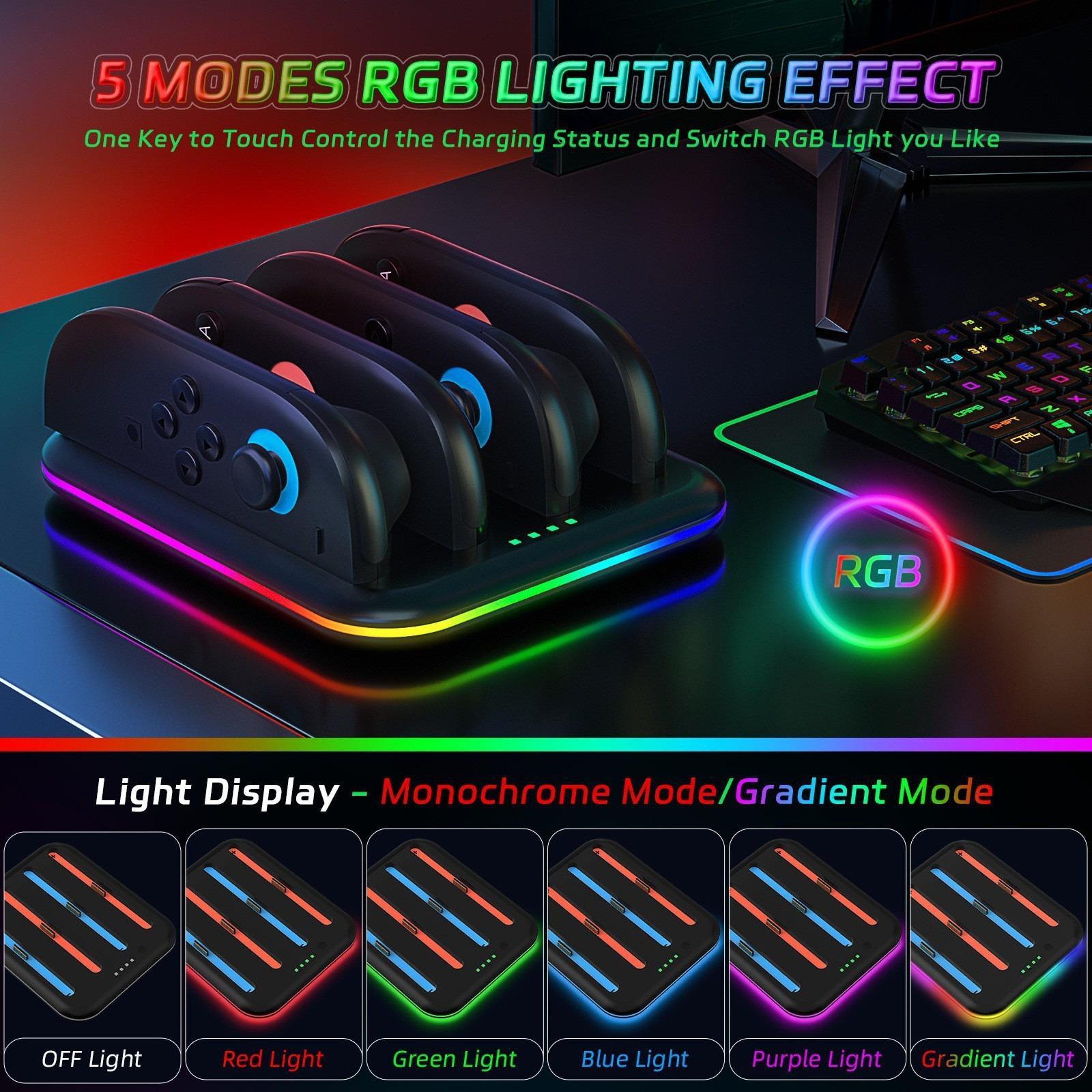 Nintendo Switch 2 Controller Charger 4-in-1 Joy-Con Charging Dock with RGB Lights – view 5