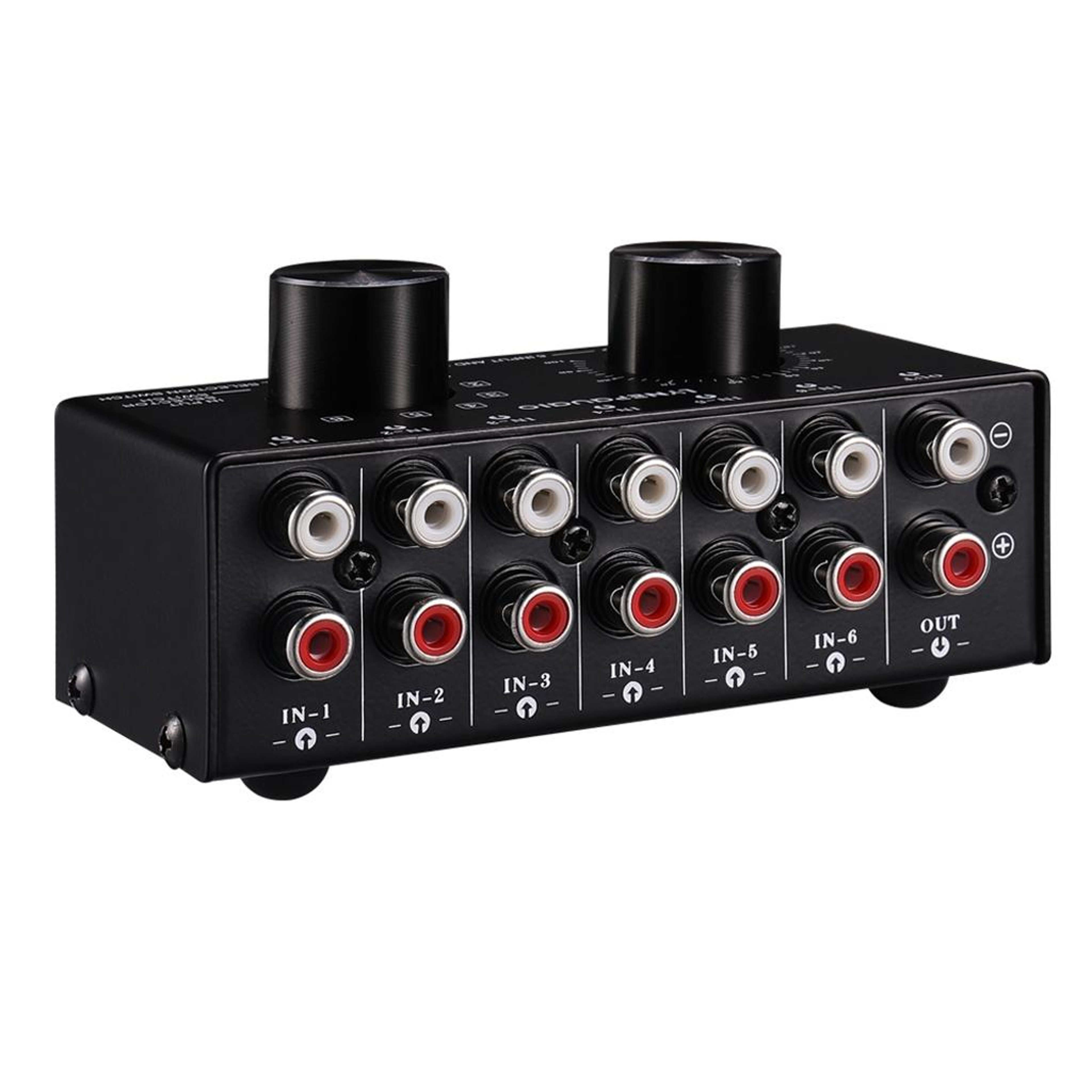 B016 6 Input 1 Output RCA Audio Switcher with Volume Control and Passive Stereo Source Selector – view 10