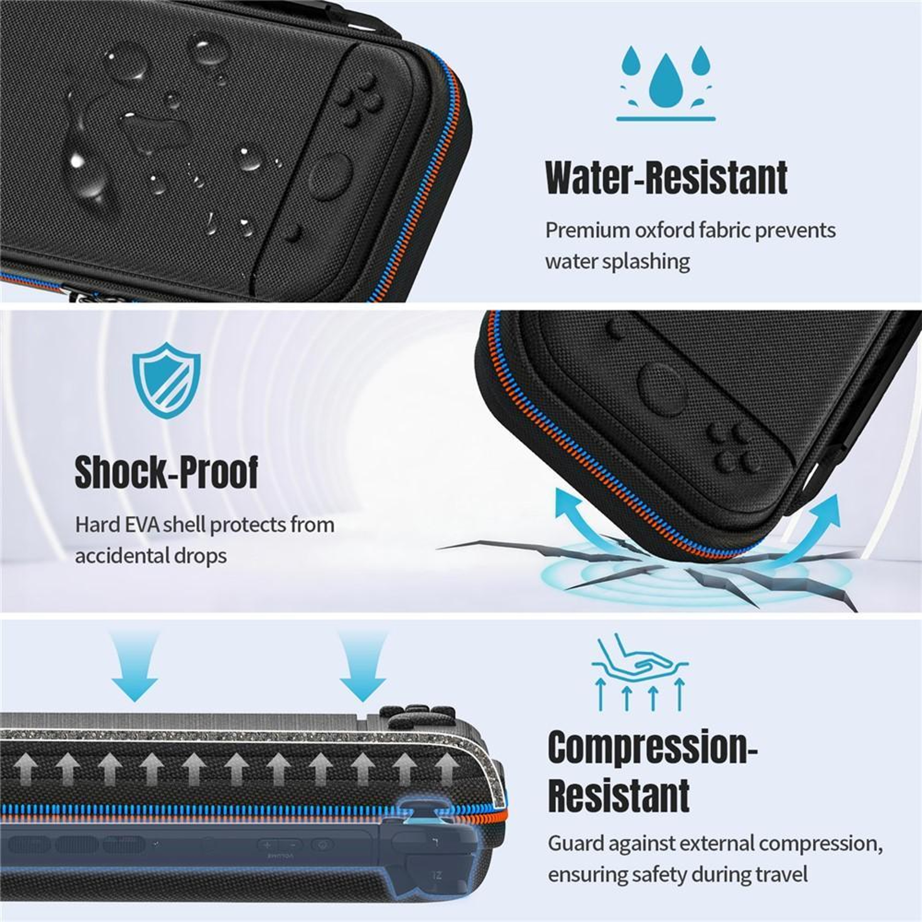 Nintendo Switch 2 Carrying Case with EVA Hard Shell, 10 Game Slots and Accessory Storage – view 7