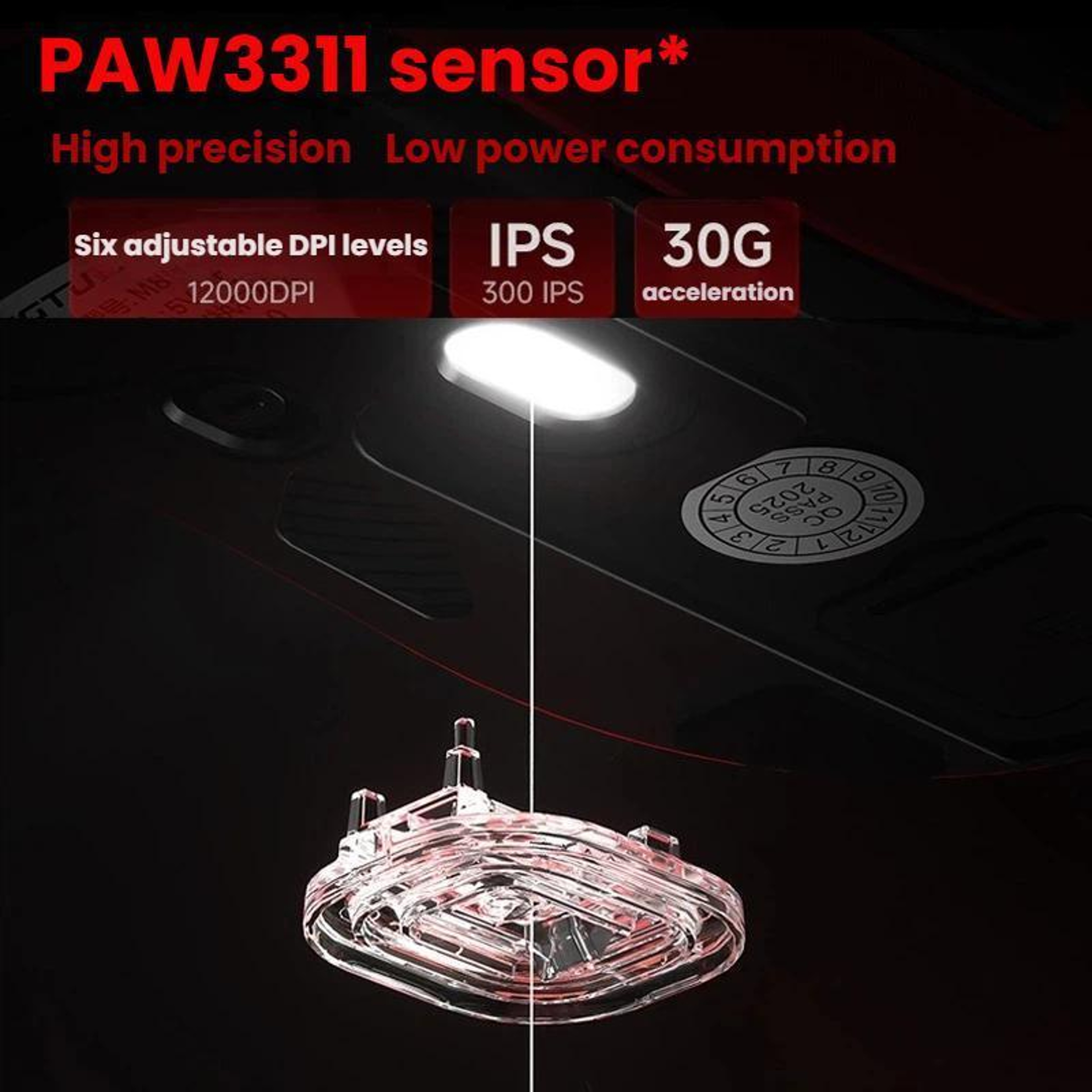 LANGTU M8 Wireless Gaming Mouse with Bluetooth, 12000 DPI and Tri-Mode Connectivity – view 12