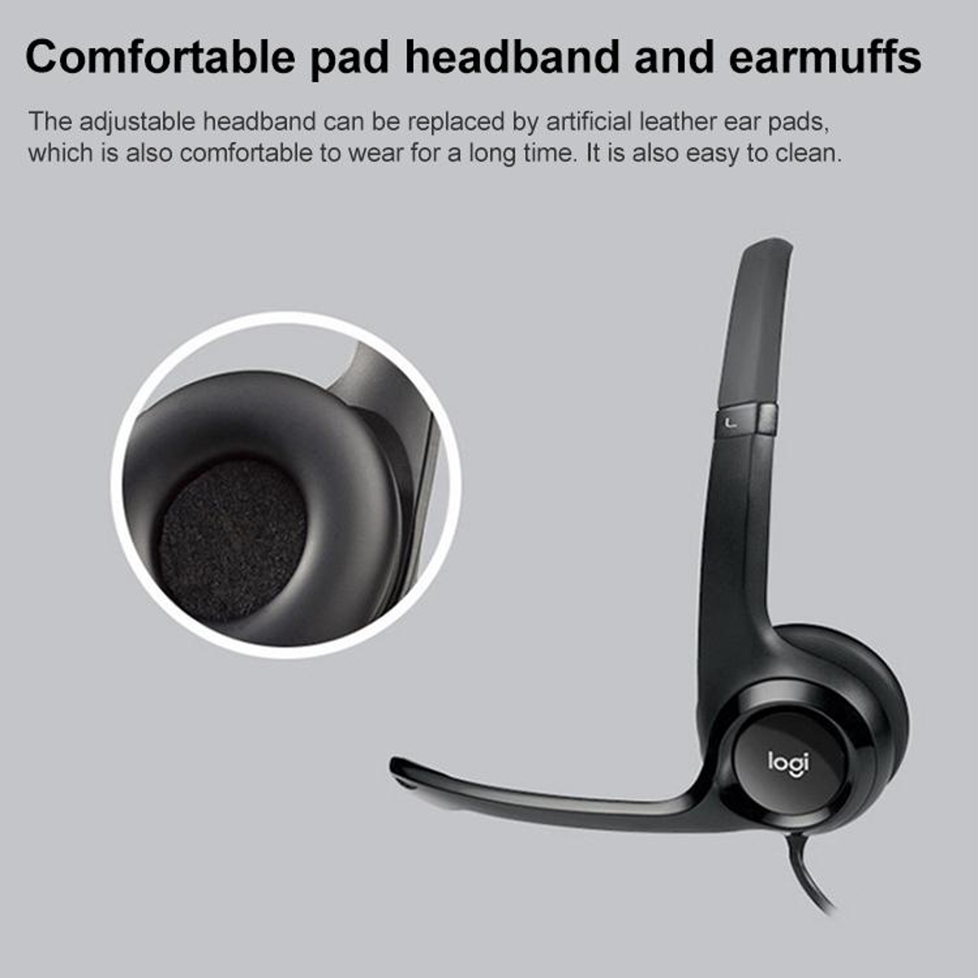Logitech H390 USB Headset with Noise-Cancelling Microphone and Inline Controls – view 5