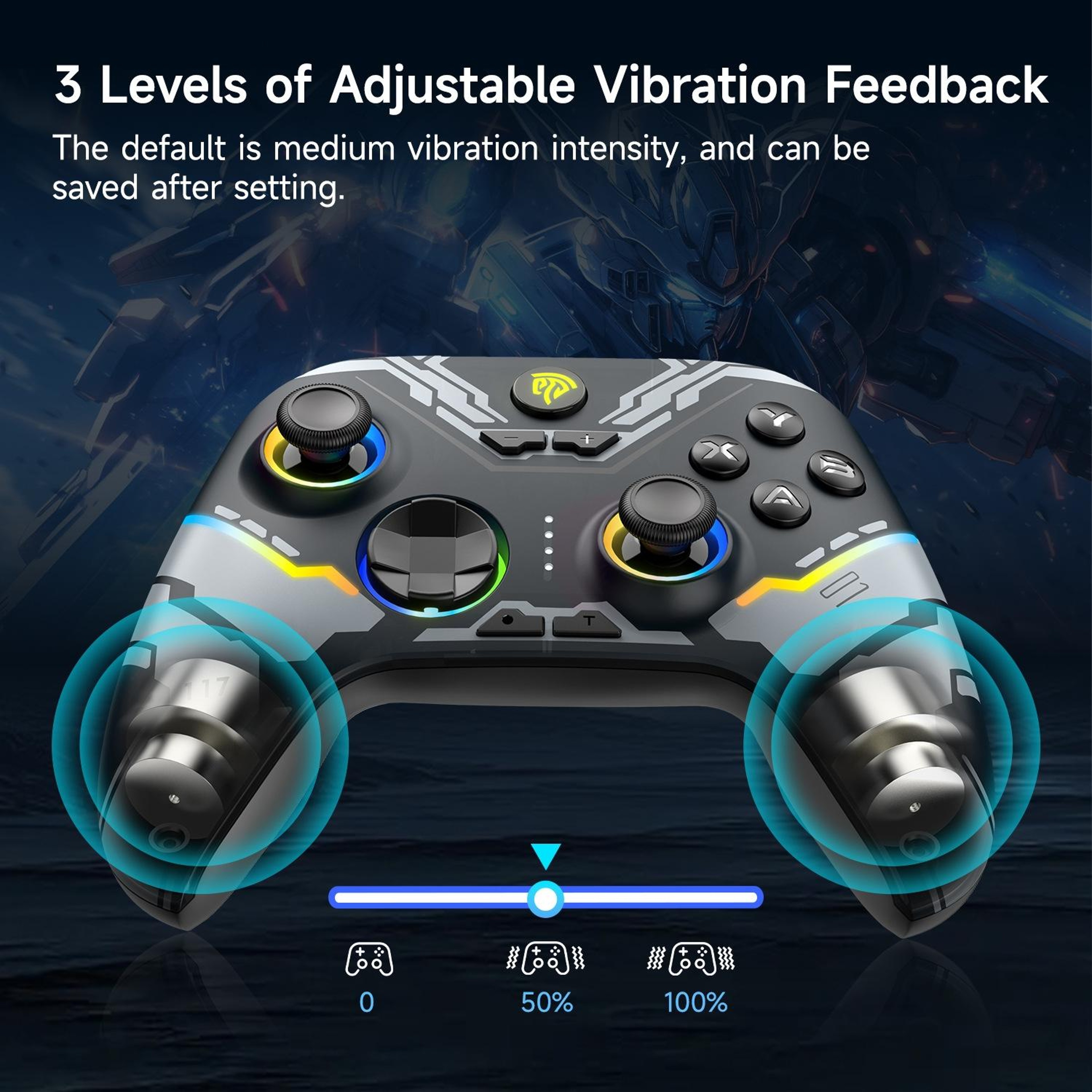 EasySMX X15 Hall Effect Controller with RGB Wireless Gaming for PC, Switch, Steam Deck – view 6