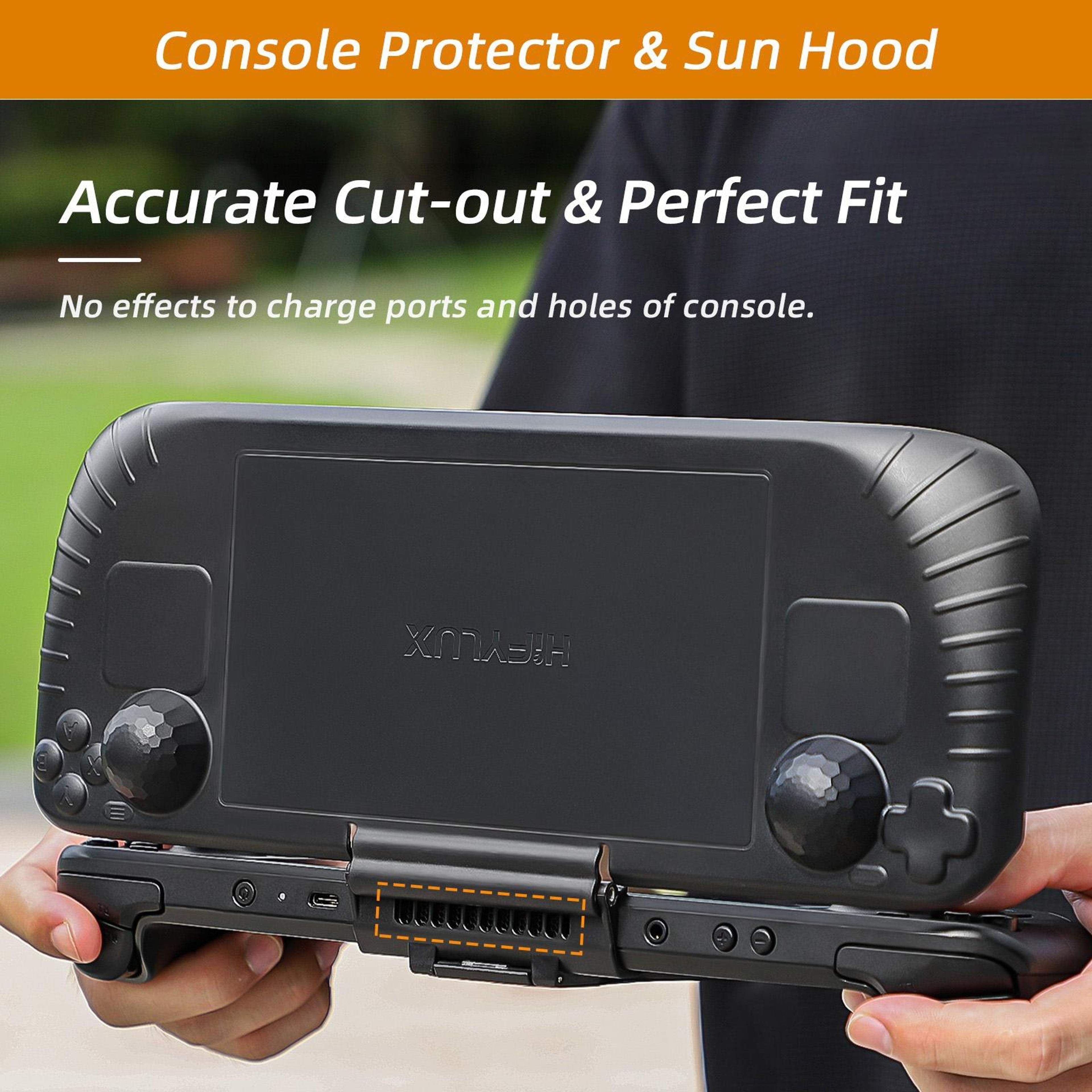 Hifylux 3-in-1 Steam Deck Protective Case with Sun Hood and Foldable Kickstand – view 6