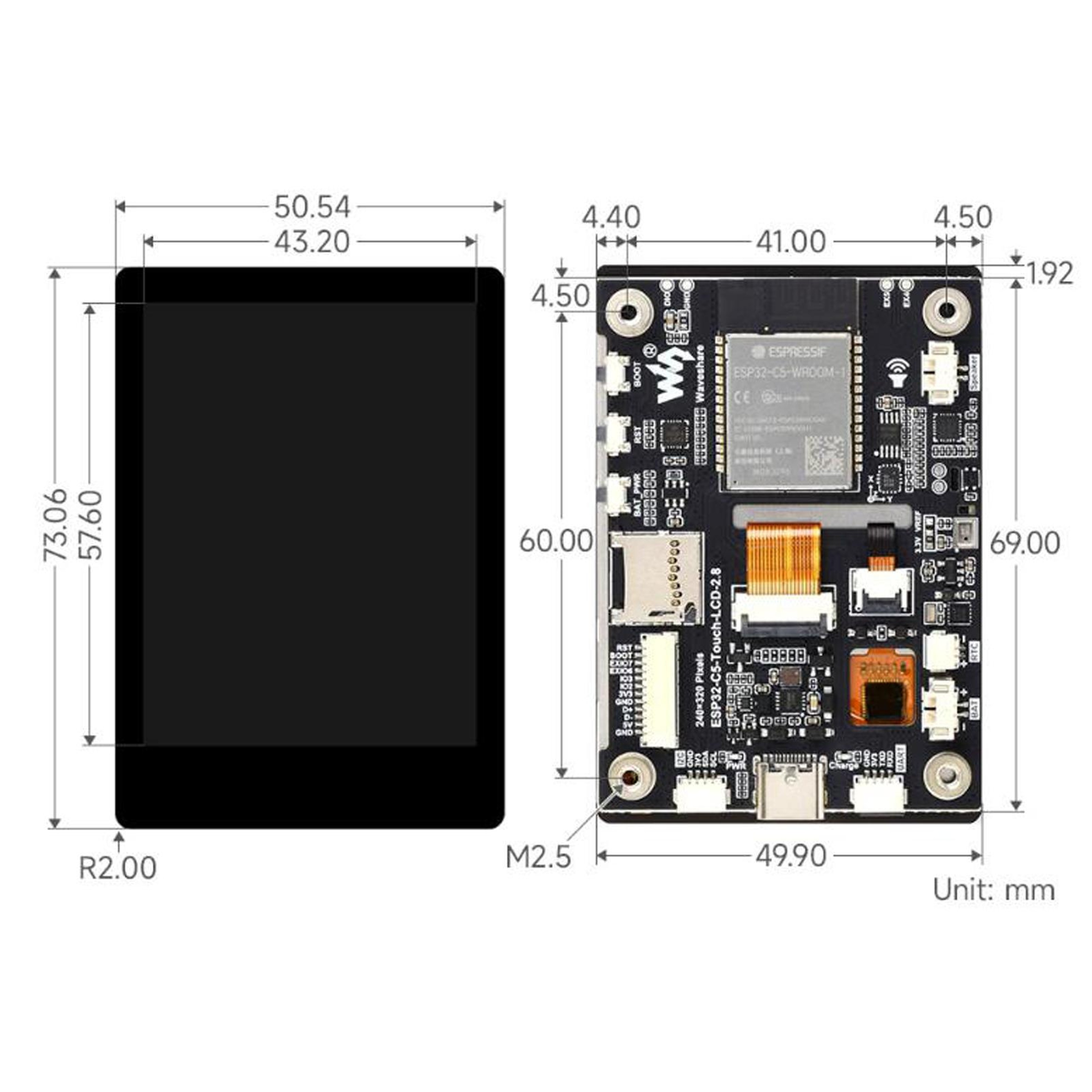 WAVESHARE ESP32-C5 2.8 Inch Touch Display Development Board with Dual-Band Wi-Fi and Bluetooth 5 – view 7