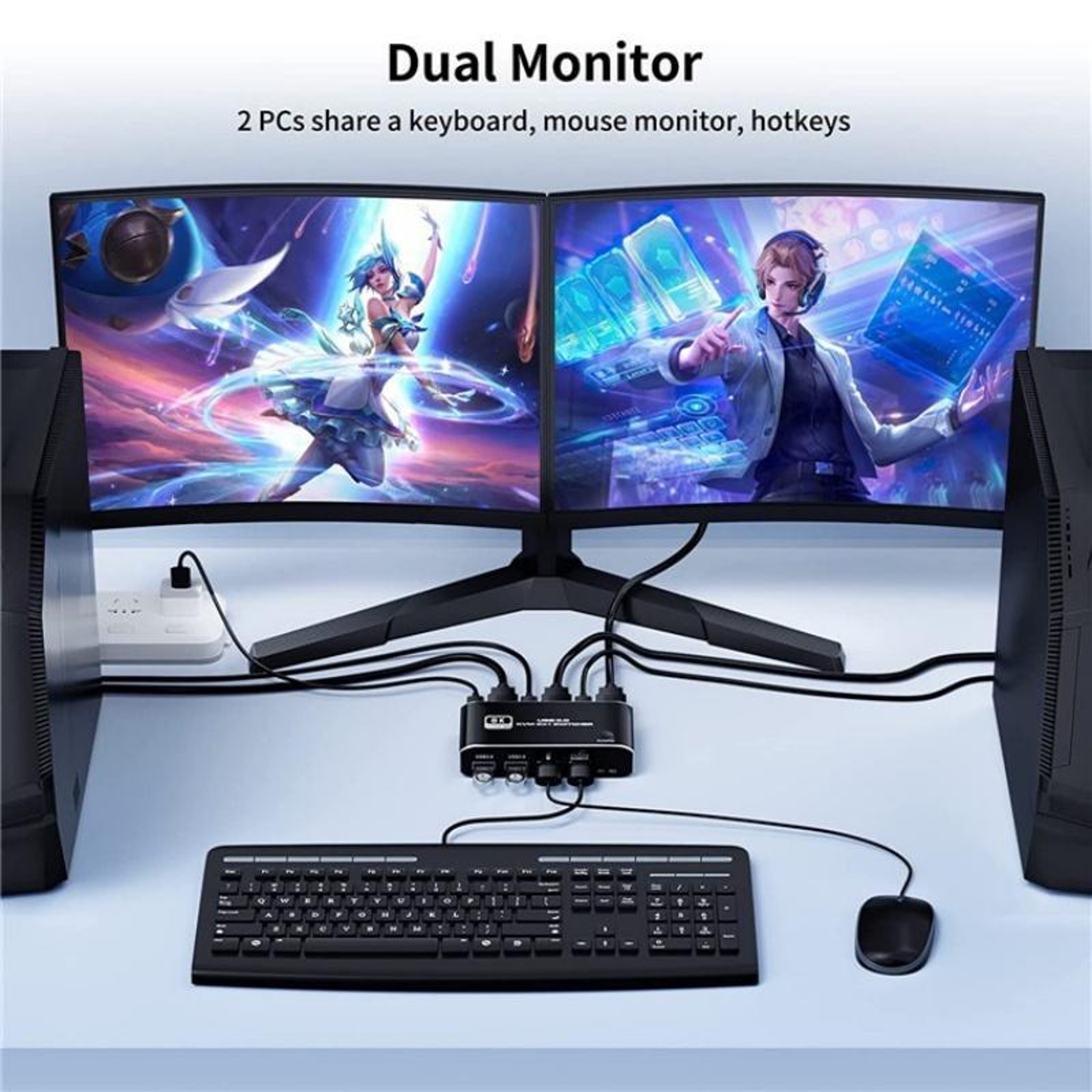 K4 8K KVM Switch with HDMI 2.1 and USB 3.0 for Dual PC and Gaming – view 3