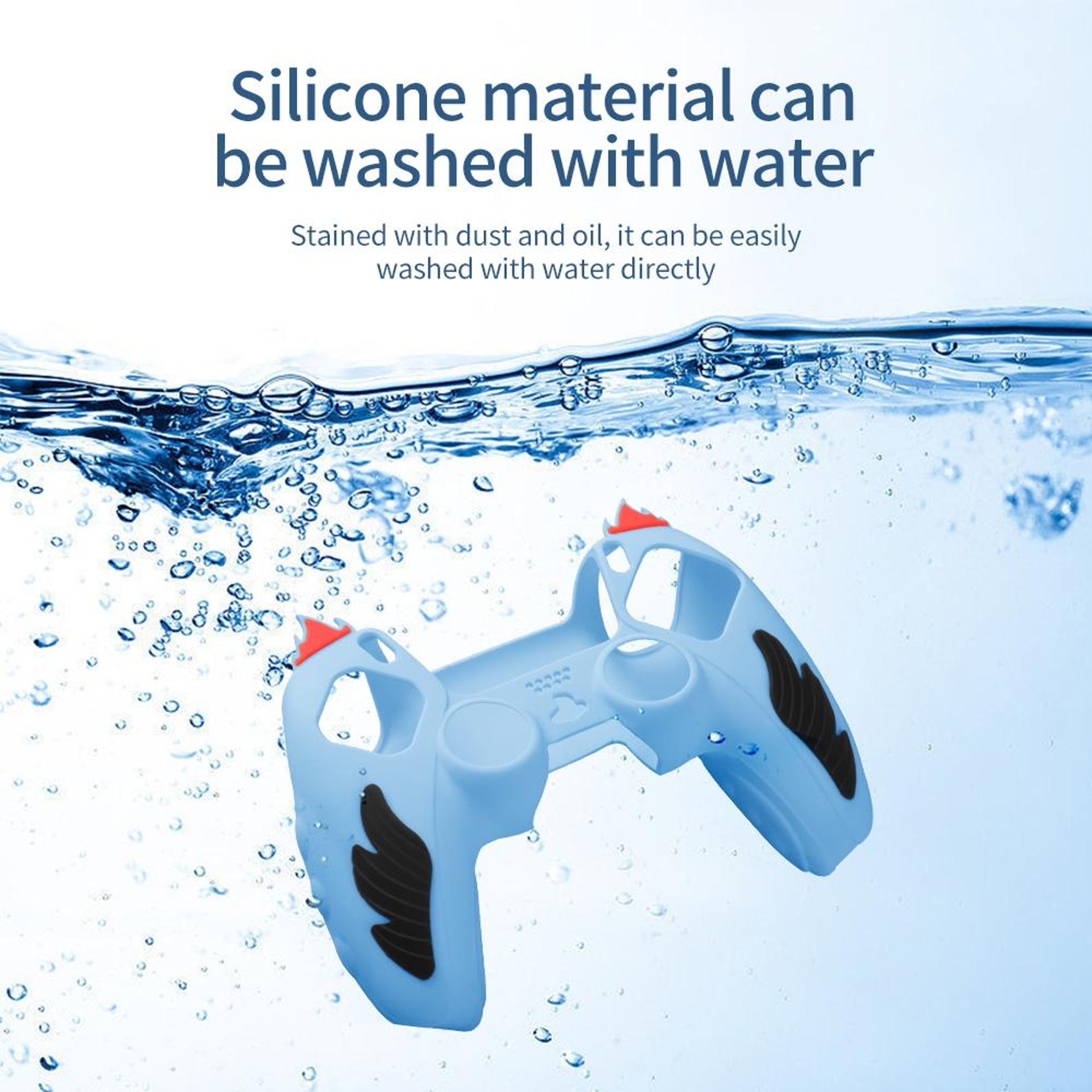 PS5 Controller Silicone Cover Flame Protective Grip Case for DualSense White – view 4