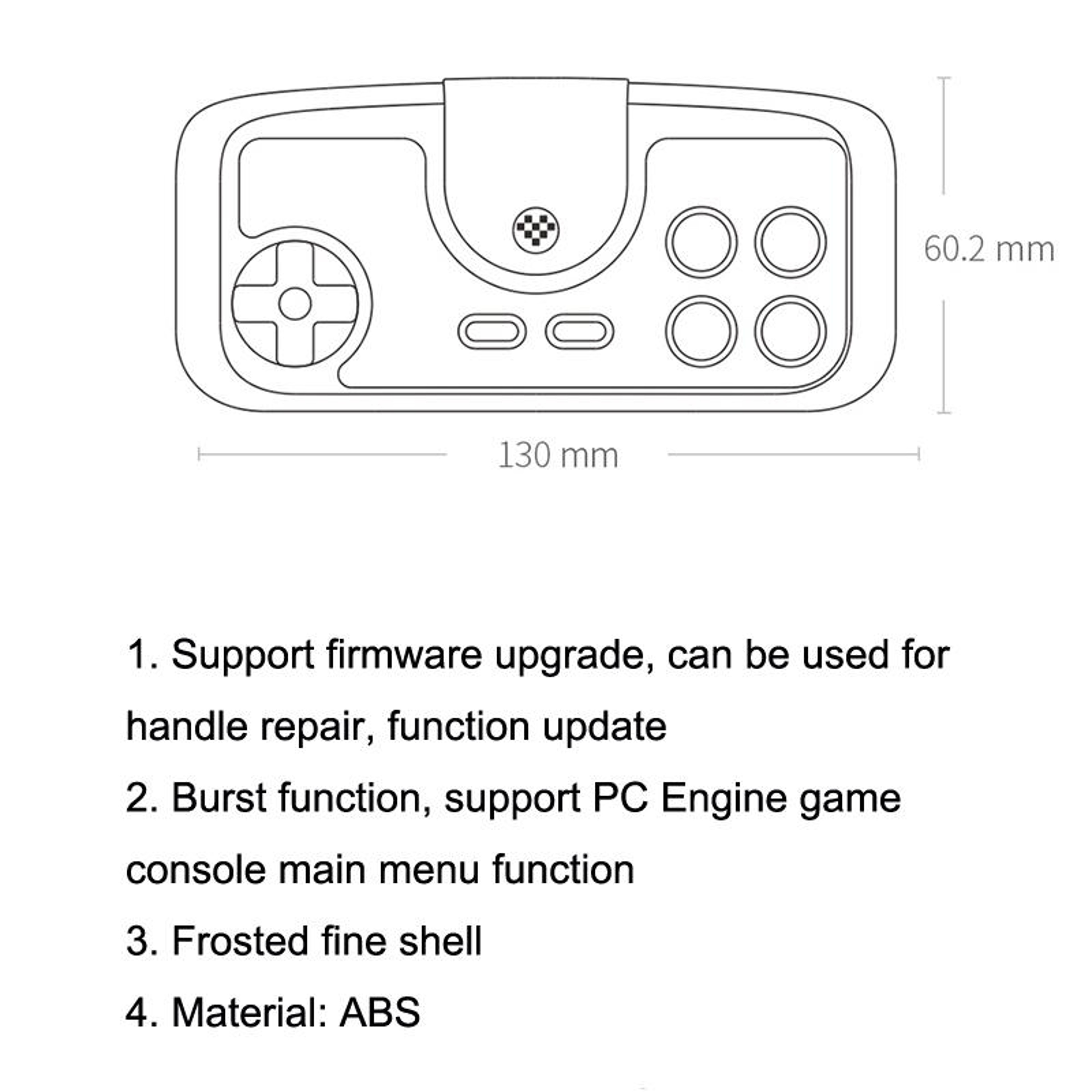 8BitDo PCE 24G Wireless Gamepad For Switch Retro Controller With Turbo Light Gray 6