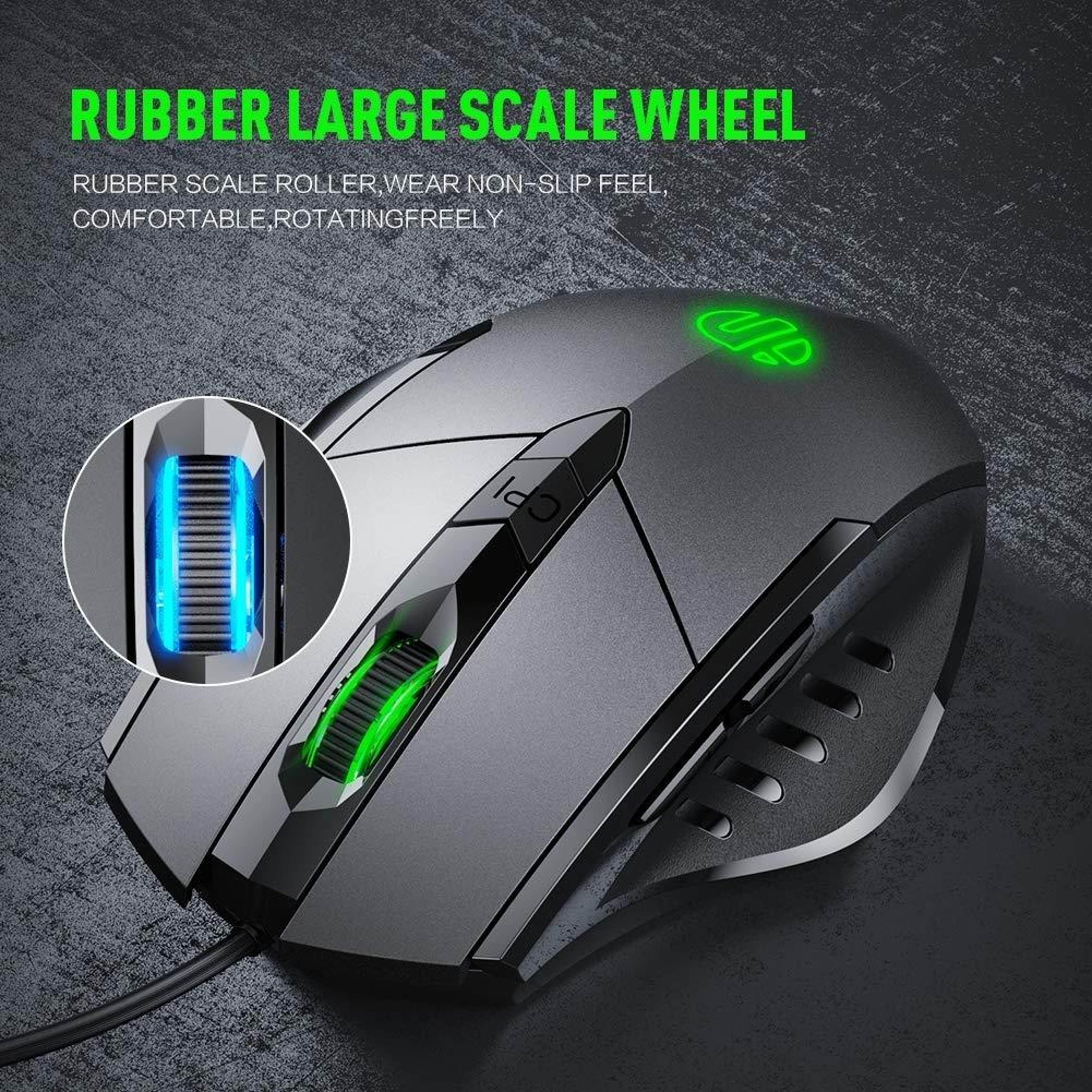 Inphic PW1H Silent Wired Gaming Mouse 7200 DPI 6-Button Illuminated Mouse – view 5