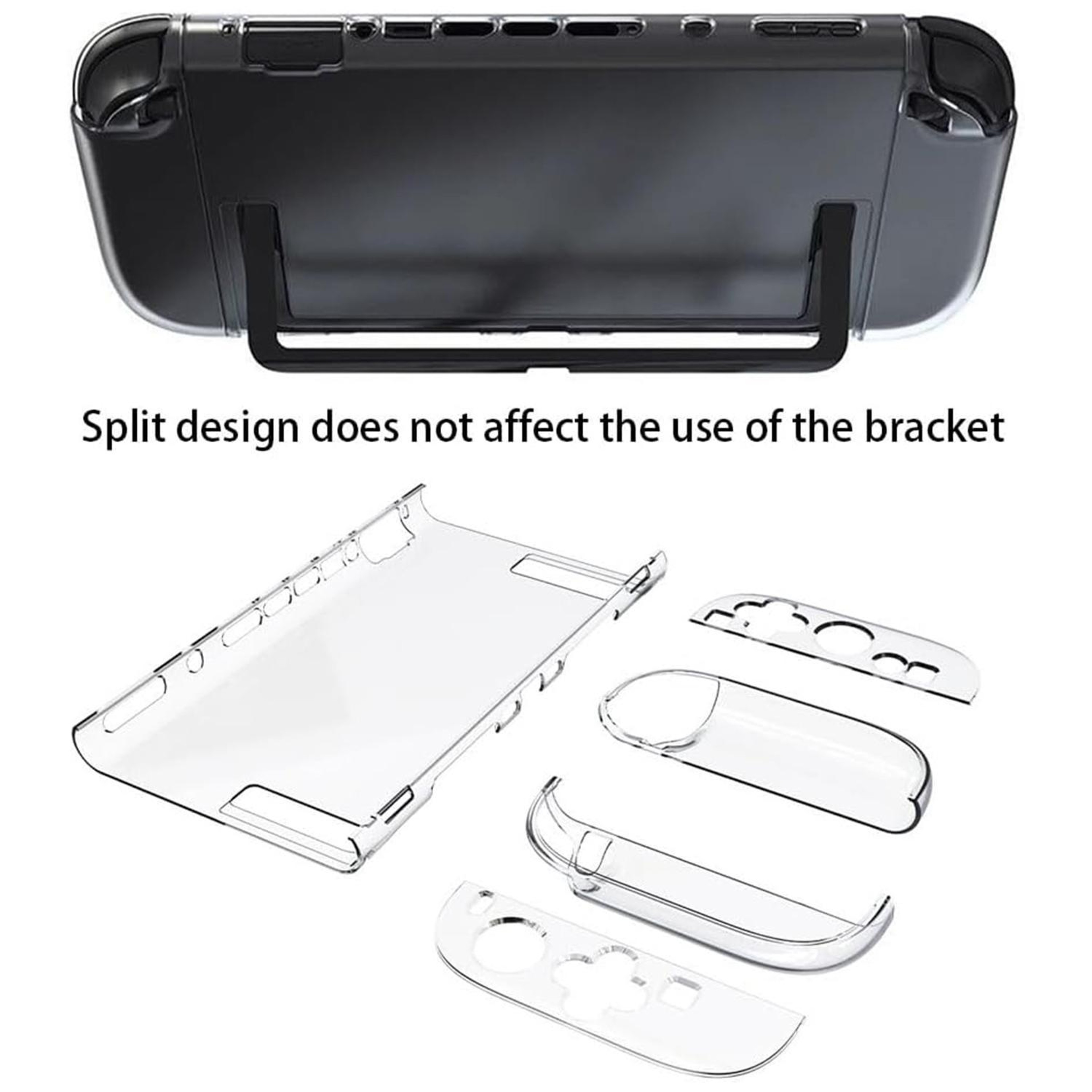XDcase Nintendo Switch 2 Clear Case with Tempered Glass Screen Protector and Thumb Grips Set – view 2