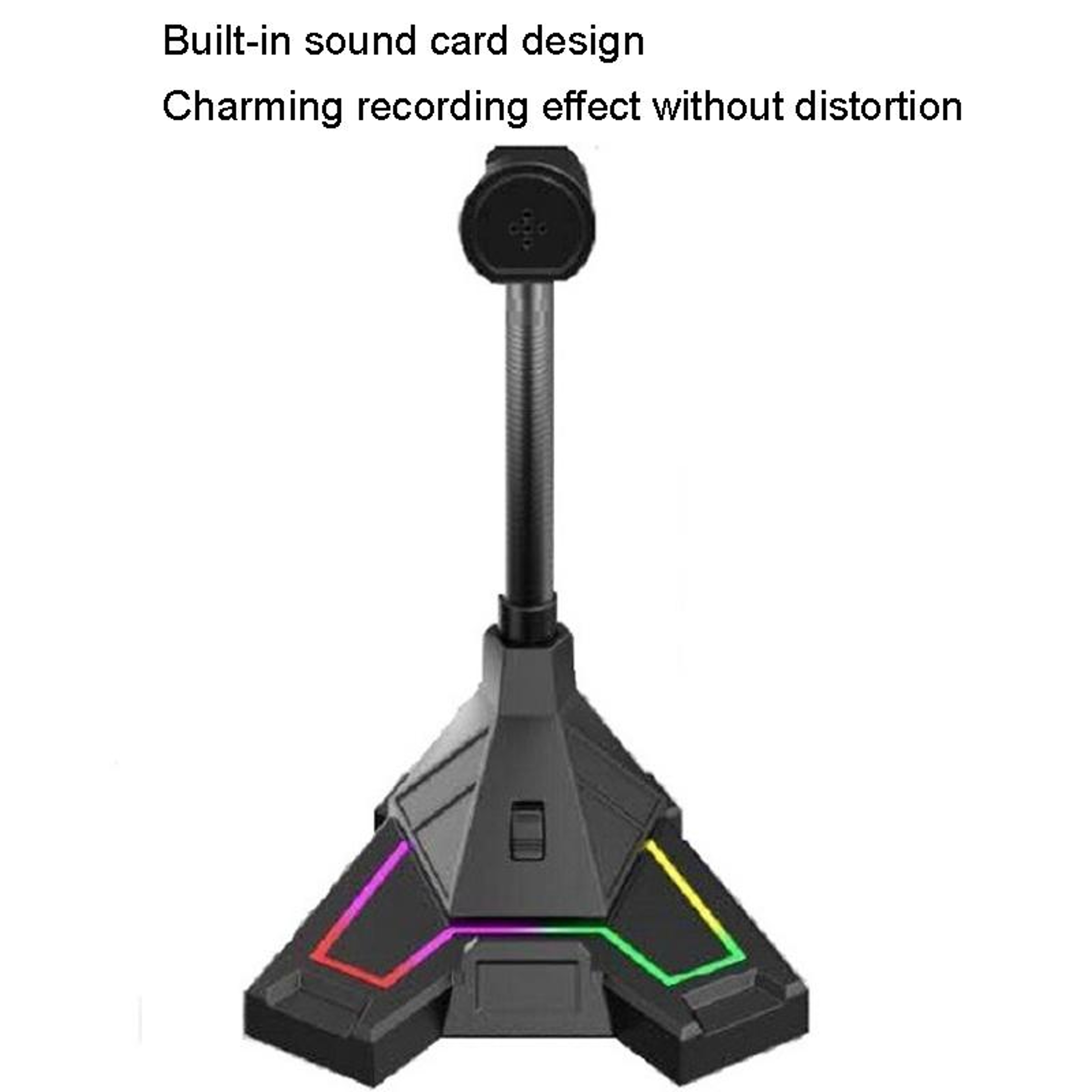 RGB USB Gaming Microphone for Streaming with 360-Degree Pickup and Volume Control – view 3