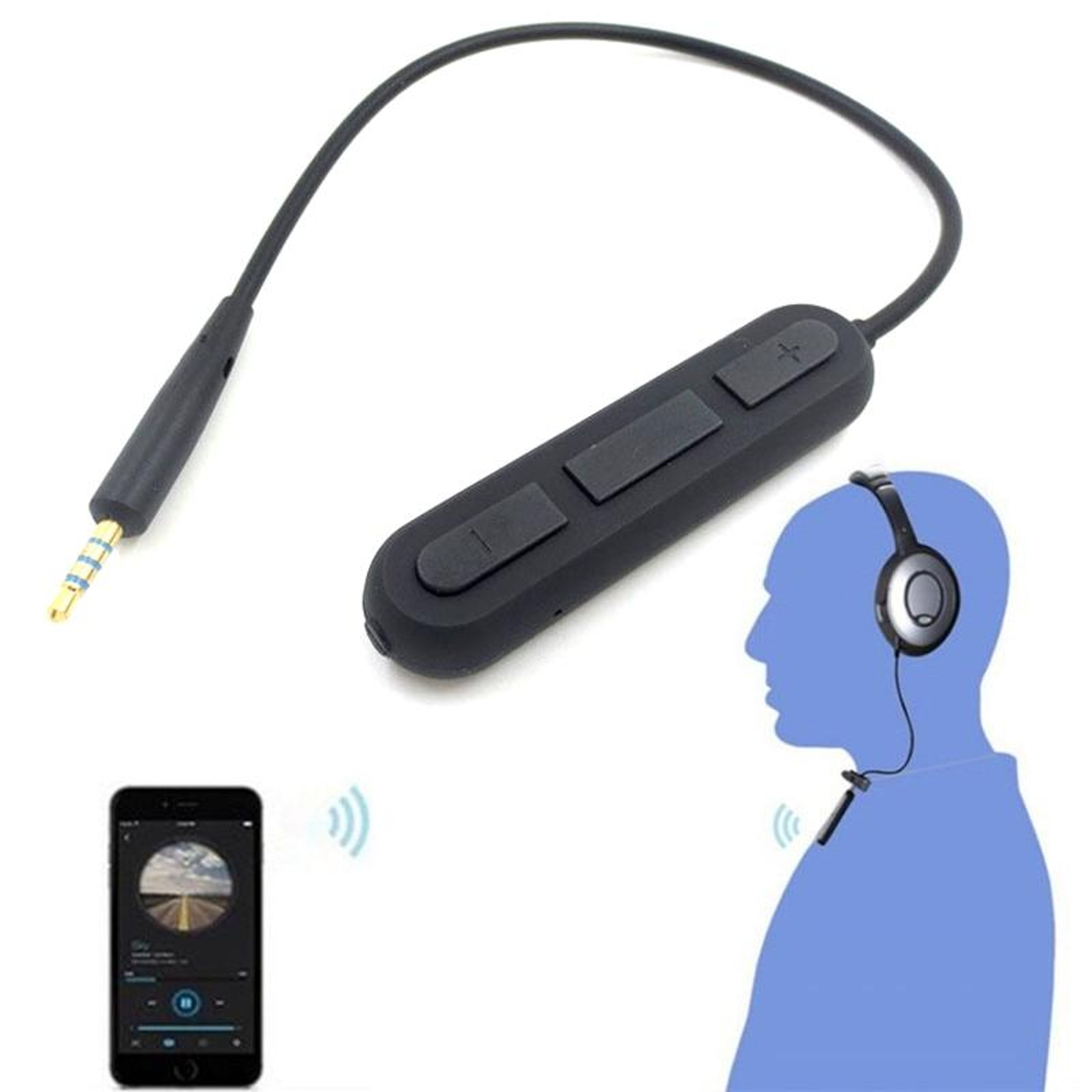 Bluetooth Cable for Bose QC25 QC35 and AKG Y50 2.5mm Wireless Headphone Adapter – view 1