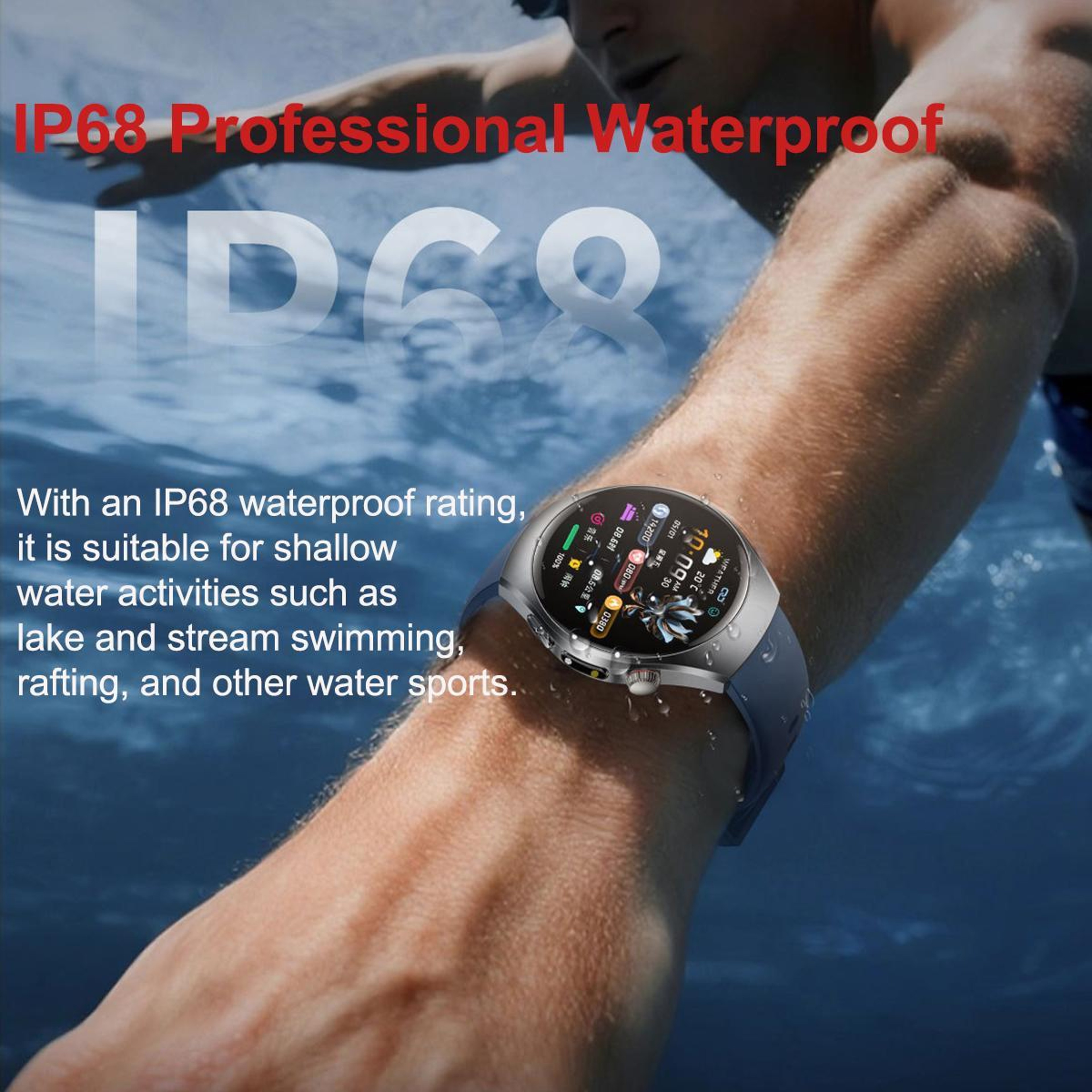 ET460 Bluetooth Calling Smartwatch with ECG Health Monitoring and Vegan Leather Strap – view 9