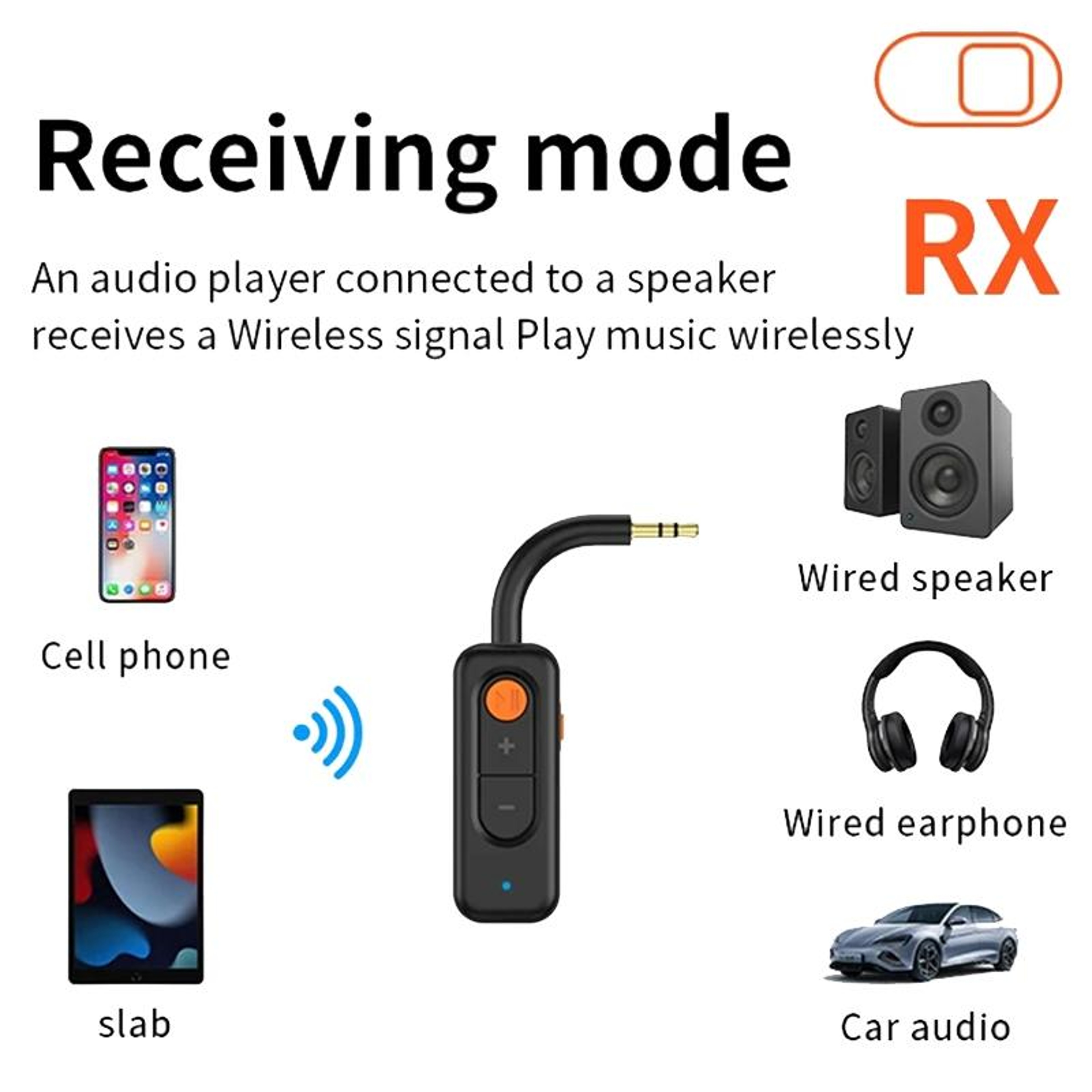 2-in-1 Bluetooth 5.4 Transmitter Receiver and AUX Car Adapter with Hands-Free Calls – view 6