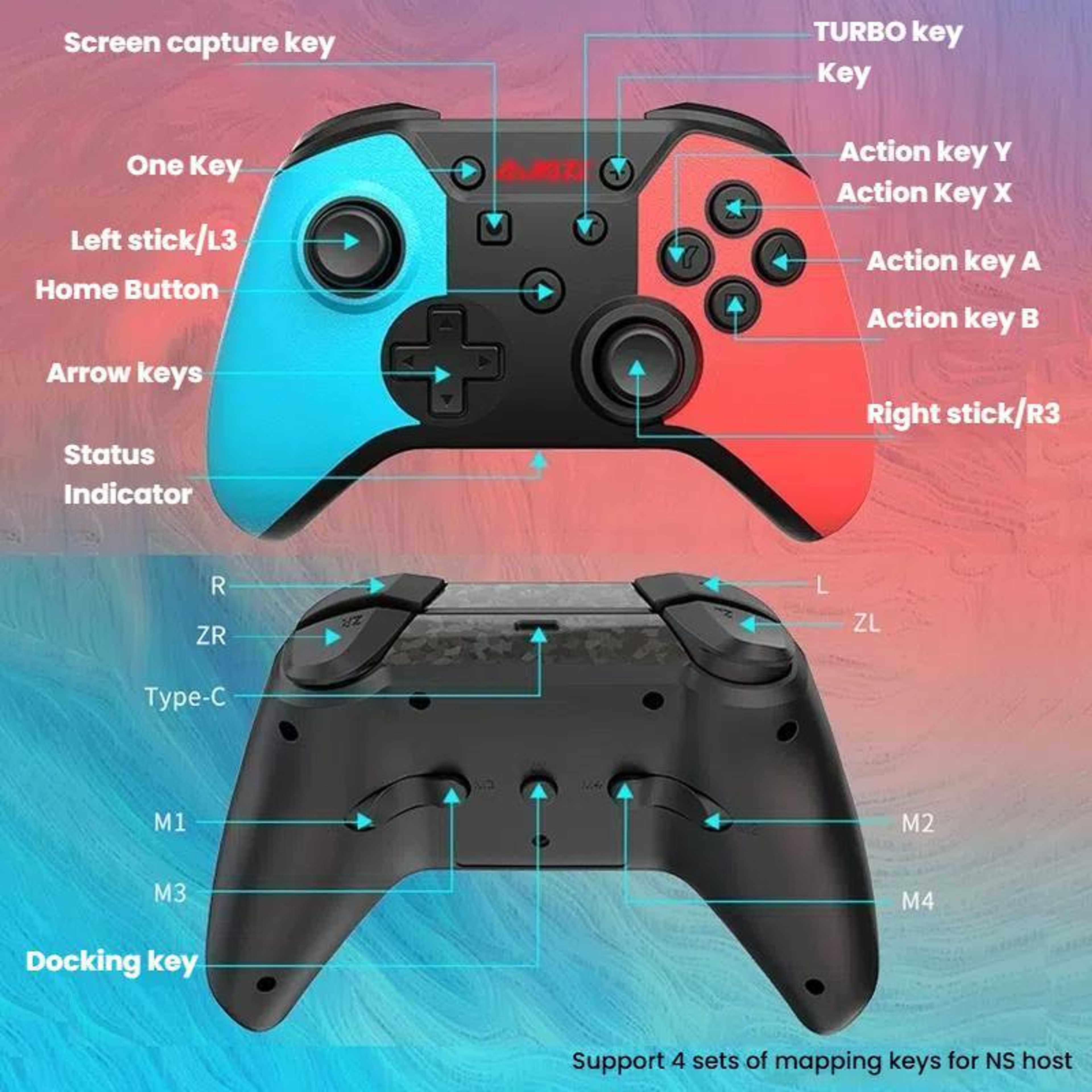 Ajazz AG180 Wireless Game Controller For Switch PC Android And IOS 3