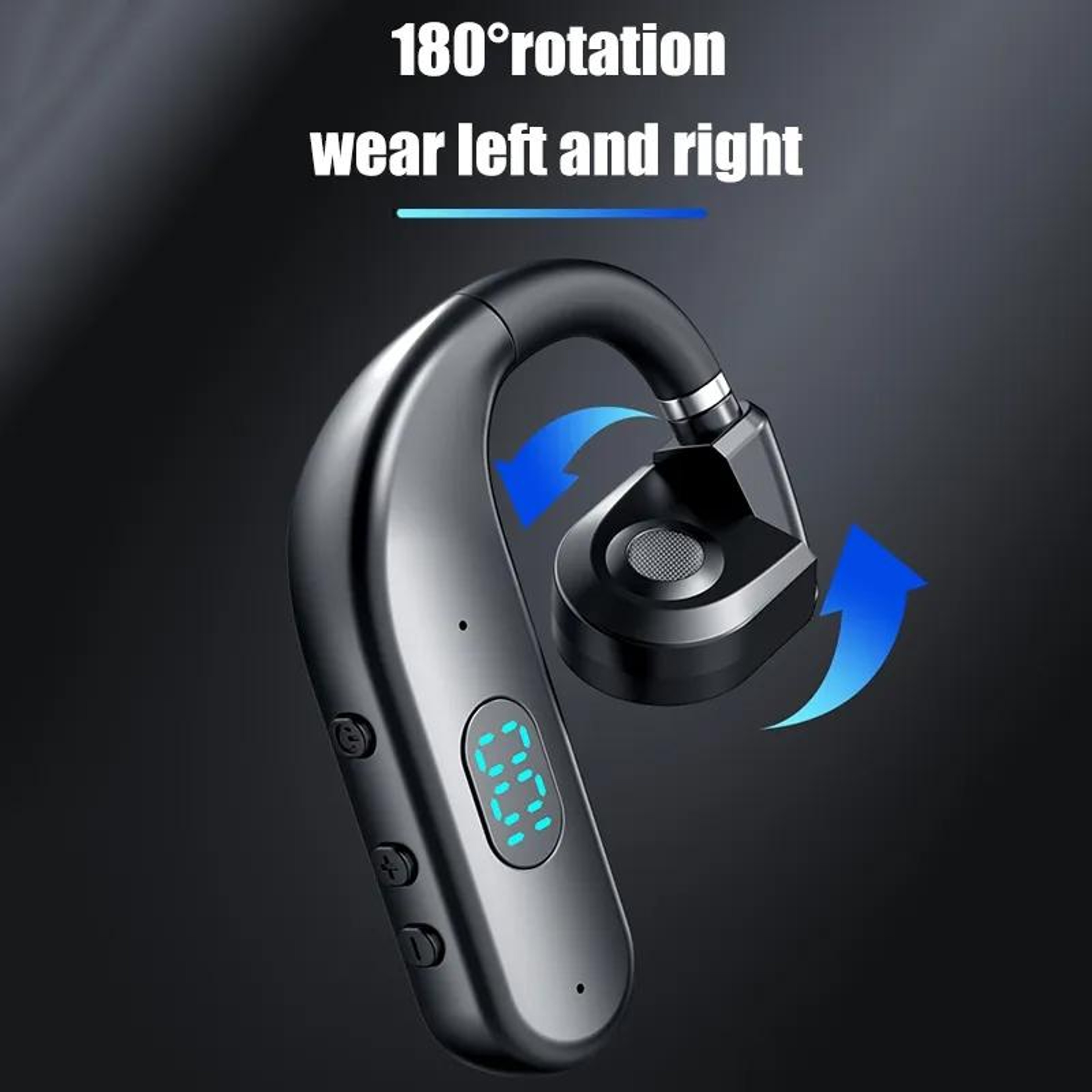 T50 Open Ear Bone Conduction Headphones Bluetooth 5.3 Headset with Digital Display – view 5